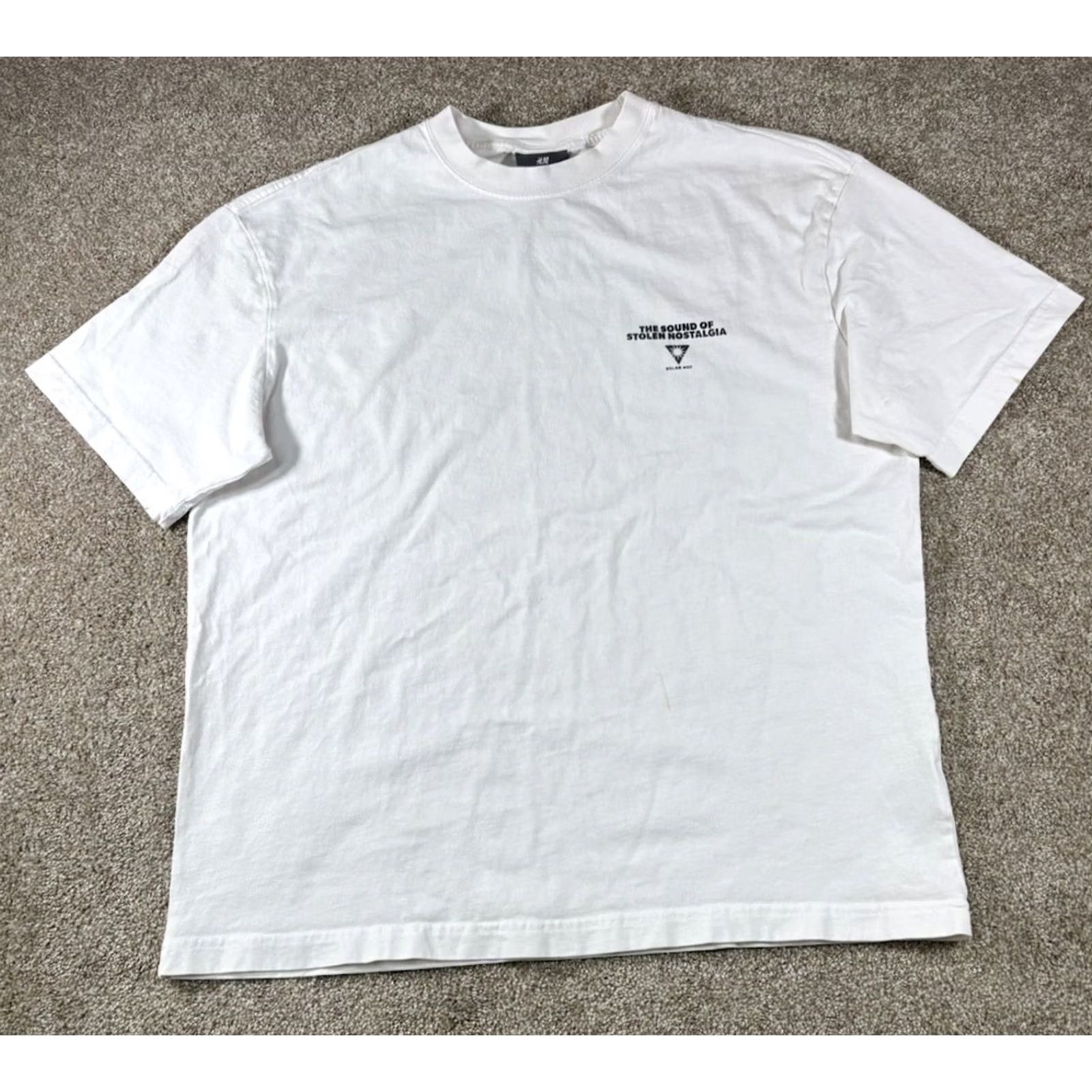 H&M H&M Sound of Nostalgia Graphic T-Shirt Men’s Medium Short Sleeve Crew Neck White 100% Cotton Regular Fit Vintage No Size US L / EU 52-54 / 3 - 2 Thumbnail