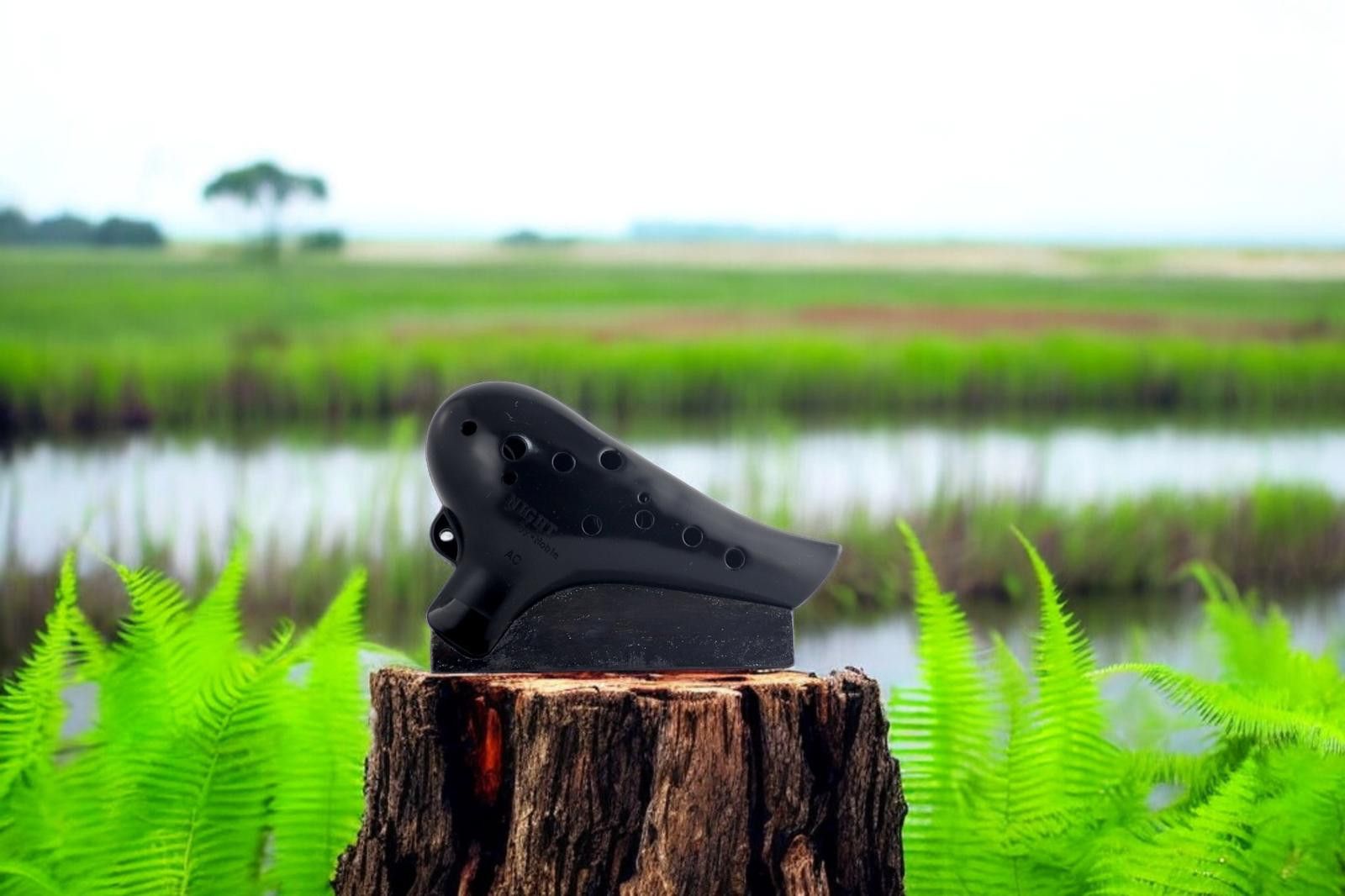 Night by Noble Ocarina – Alto C - Black Finish Stand