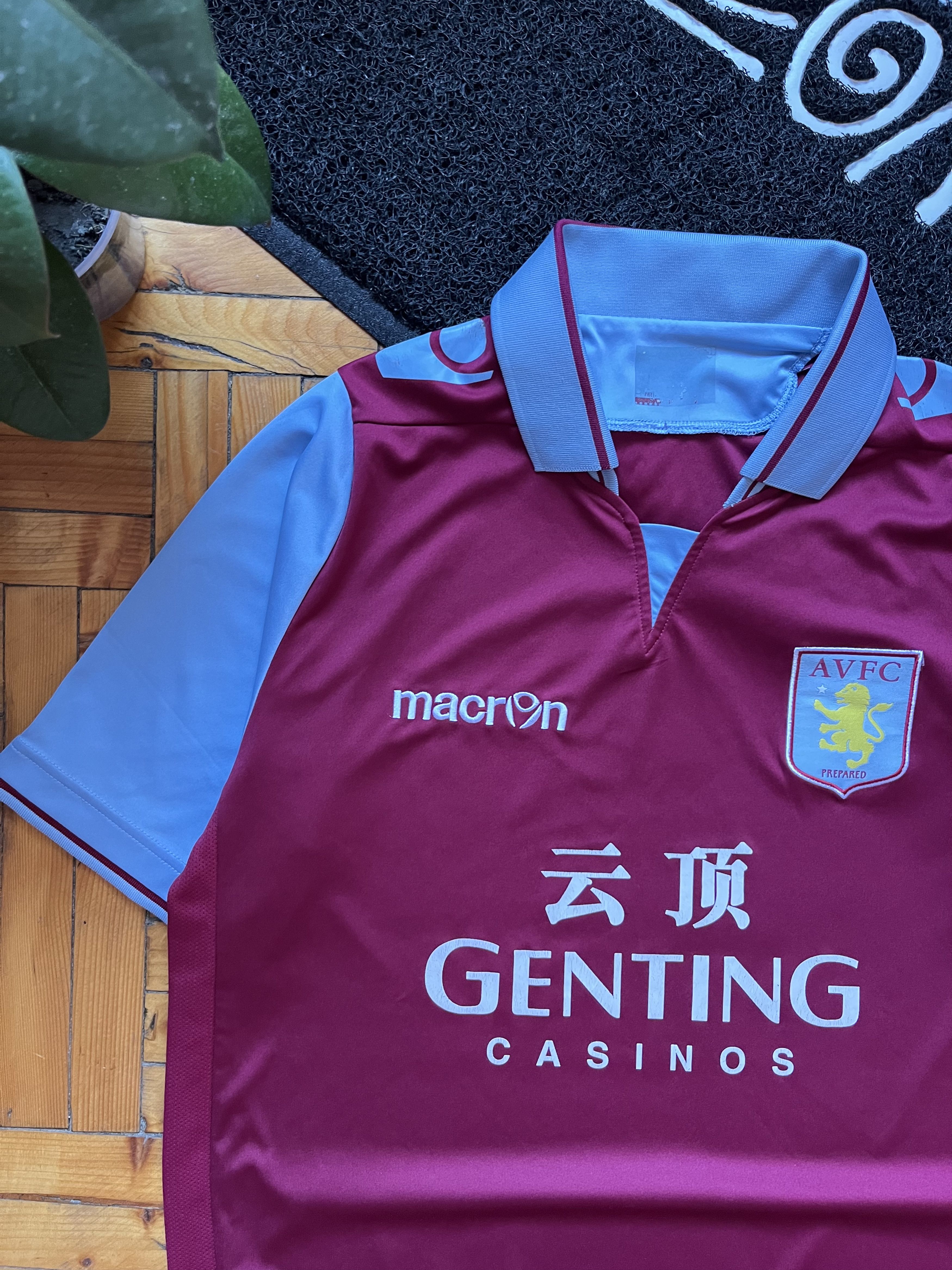 Macron Aston Villa Macron 2012 2013 Soccer Jersey Football Shirt Size US M / EU 48-50 / 2 - 2 Thumbnail
