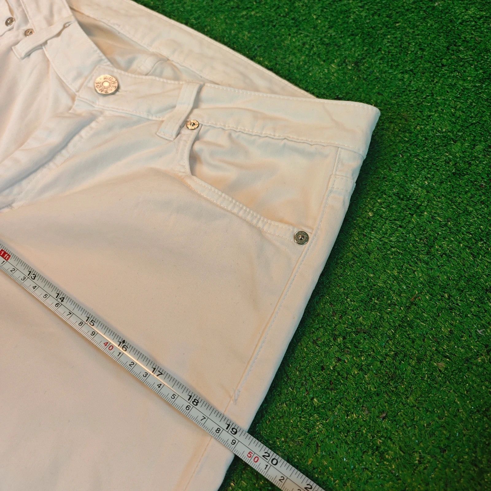 Acne Studios Acne Jeans Womens 31x32 White Flex & Satin straight trousers Size 31" - 11 Thumbnail