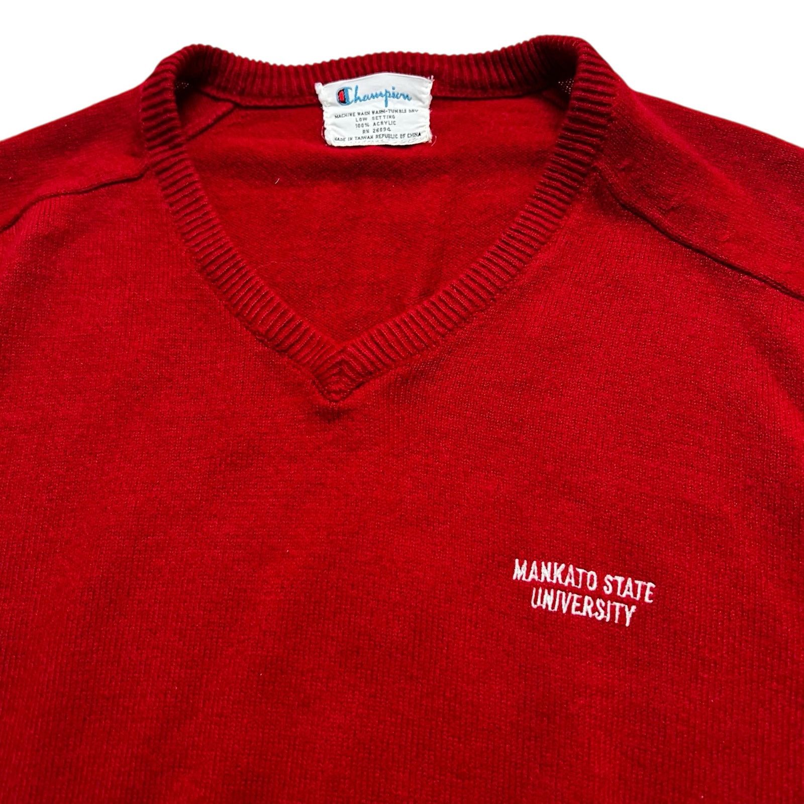Champion Vintage 80's Champion V-Neck Pullover knit Sweater S Size US S / EU 44-46 / 1 - 2 Thumbnail