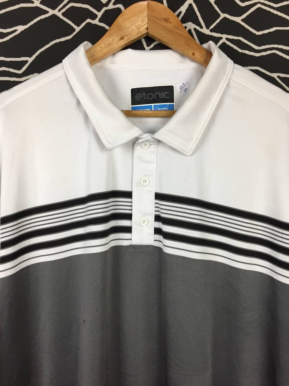 Etonic × Vintage Etonic Quick Dry Performance Golf Striped Polo Tee Size US XXL / EU 58 / 5 - 3 Thumbnail