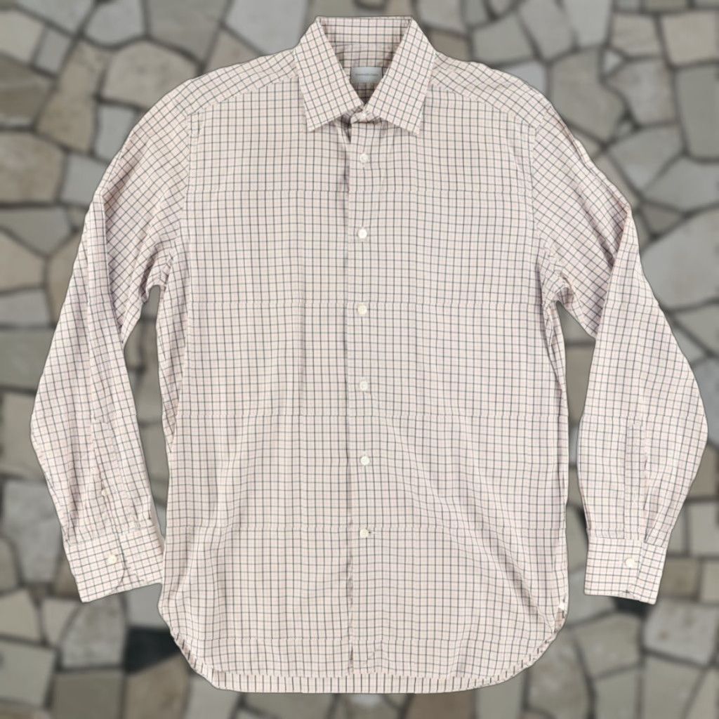 Ermenegildo Zegna VINTAGE Ermenegildo Zegna 41/16 Regular Fit Dress Cotton Gingham Long Sleeve Button Up Shirt Mens L Size 42R - 1 Thumbnail