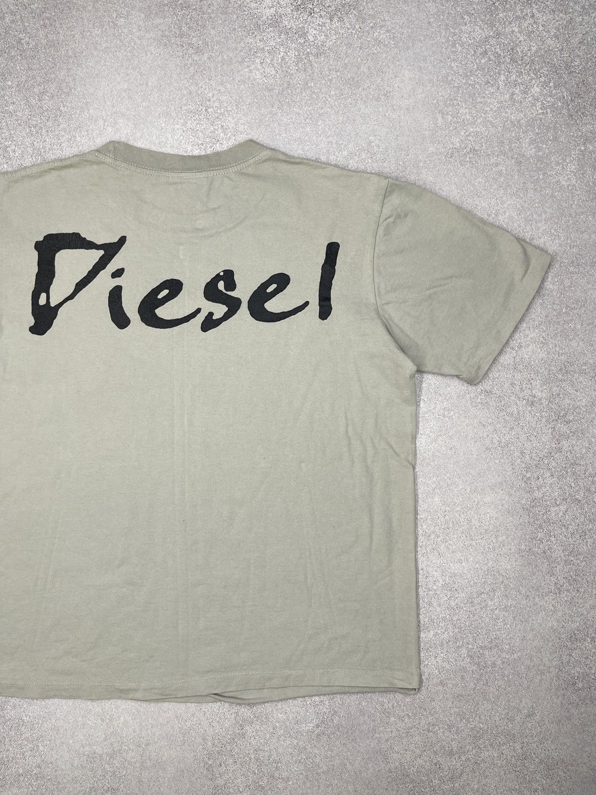 Diesel Vintage Diese Big Double Logo T Shirt Grey Size L Size US L / EU 52-54 / 3 - 9 Thumbnail