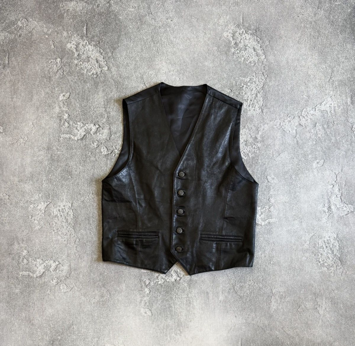Genuine Leather Retro leather vest S/size vintage western style avantgarde Size US S / EU 44-46 / 1 - 1 Thumbnail