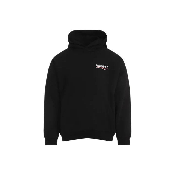 Balenciaga Balenciaga Black Logo Hoodie for Men Size US S / EU 44-46 / 1 - 1 Thumbnail