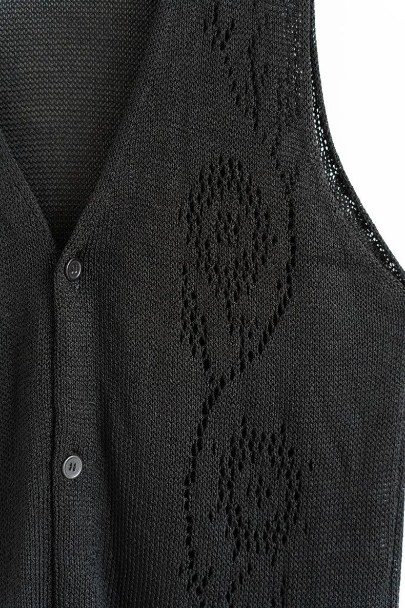 Yohji Yamamoto Yohji Yamamoto 04ss lace cutout knit cardigan sweater Size US L / EU 52-54 / 3 - 4 Thumbnail