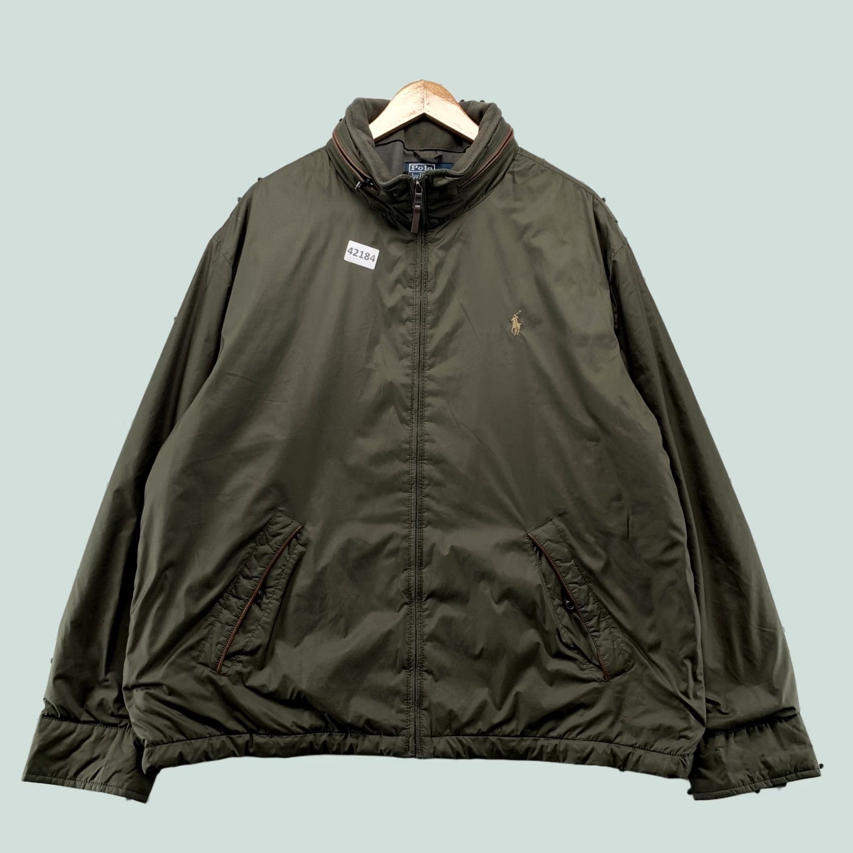Polo Ralph Lauren Polo Ralph Lauren Bomber Jacket Olive Green Mens XL Embroidered Zip 26x28 Vintage Jacket Size US XL / EU 56 / 4 - 1 Thumbnail