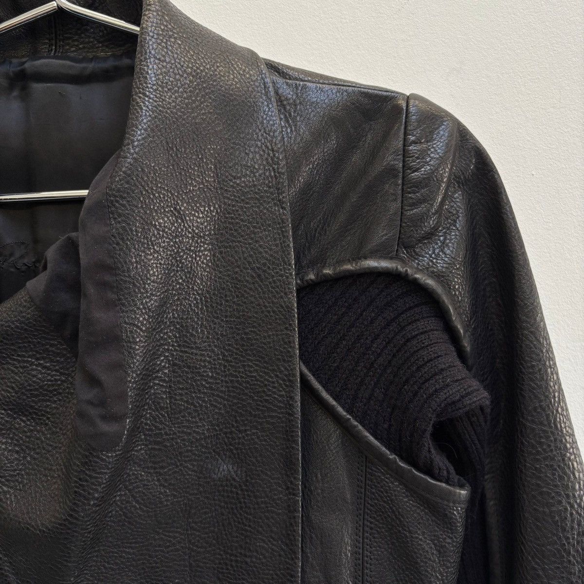 Rick Owens FW10 Rick Owens “GLEAM” Long Leather Wool Jacket Size M / US 6-8 / IT 42-44 - 6 Thumbnail