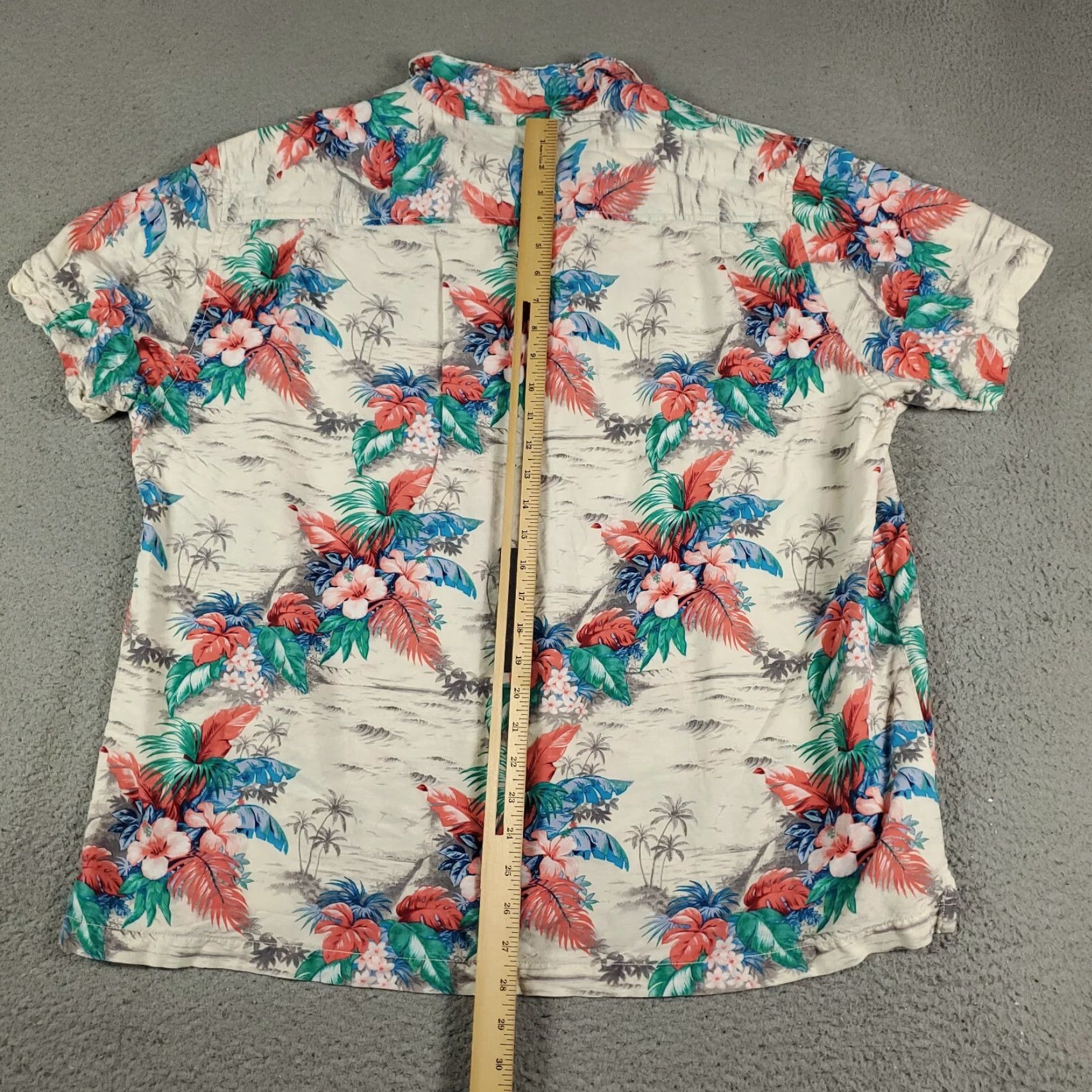 Tommy Bahama Tommy Bahama Shirt Mens XL Ivory Floral Hawaiian Button-Up Short Sleeve Size US XL / EU 56 / 4 - 3 Thumbnail