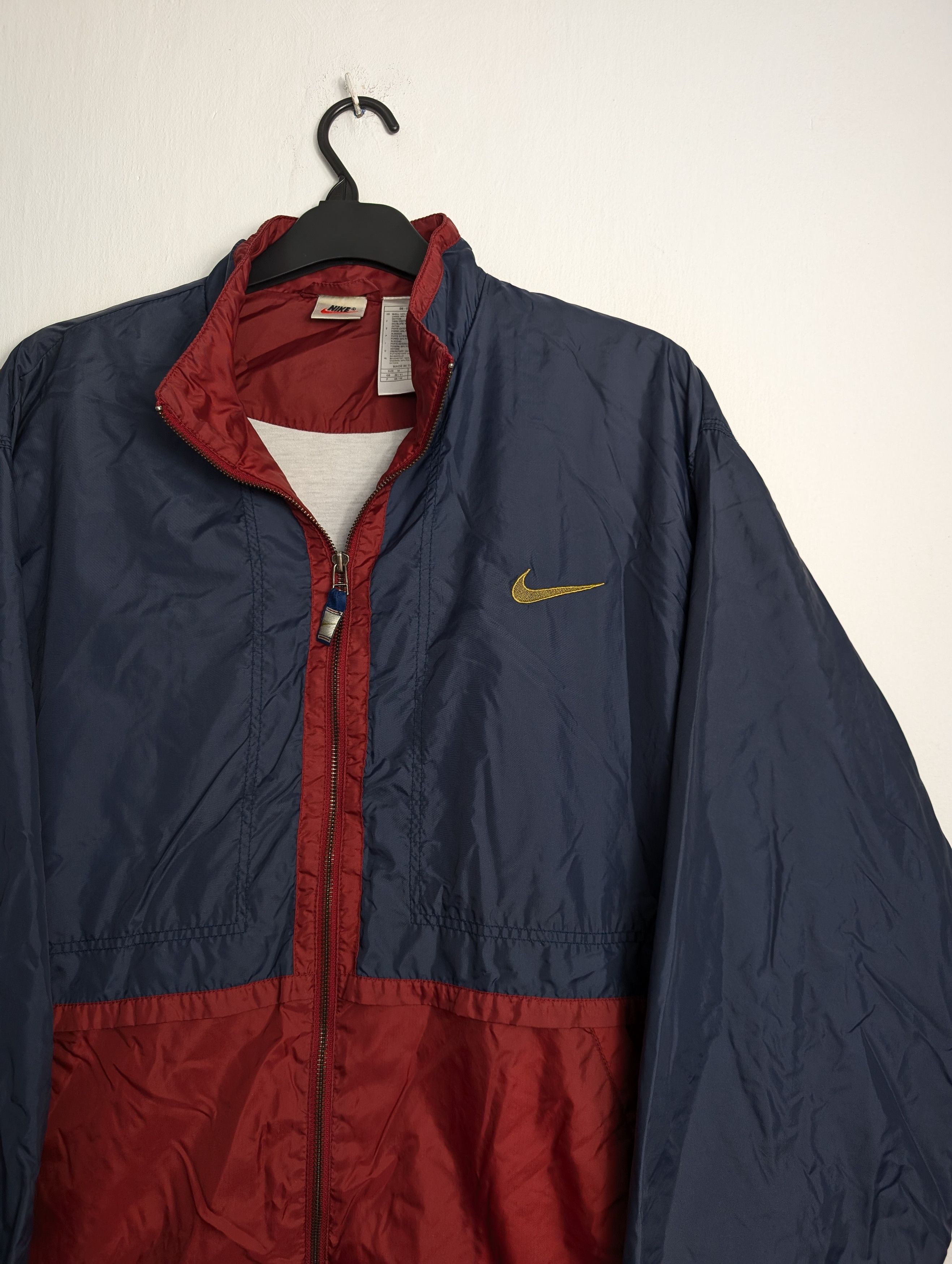Nike Nike Vintage 90s Windbreaker Jacket Navy Burgundy Y2K Boxy Size US M / EU 48-50 / 2 - 2 Thumbnail