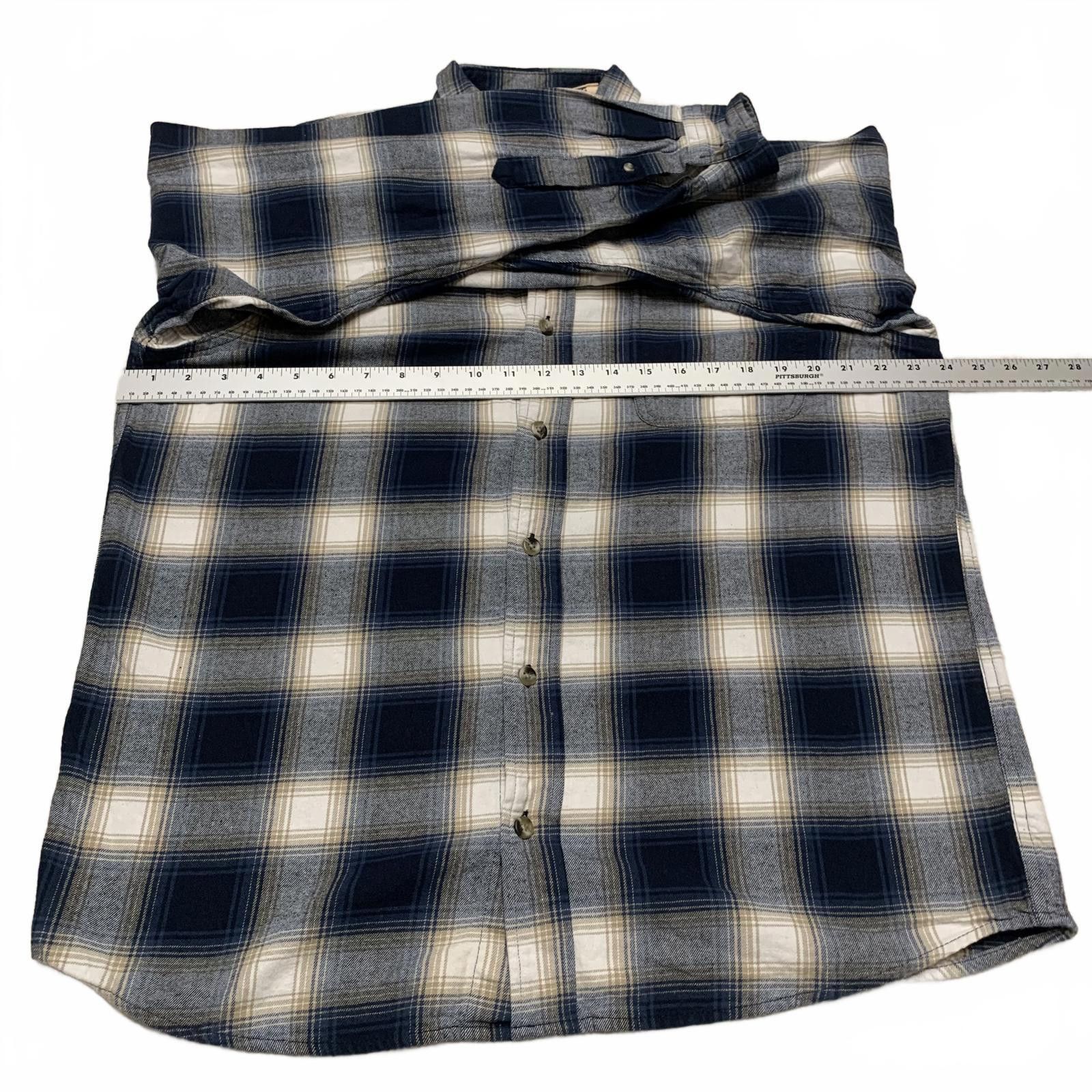 Redhead Red Head Men's Large Blue Plaid Flannel Shirt Cotton Size US L / EU 52-54 / 3 - 5 Thumbnail