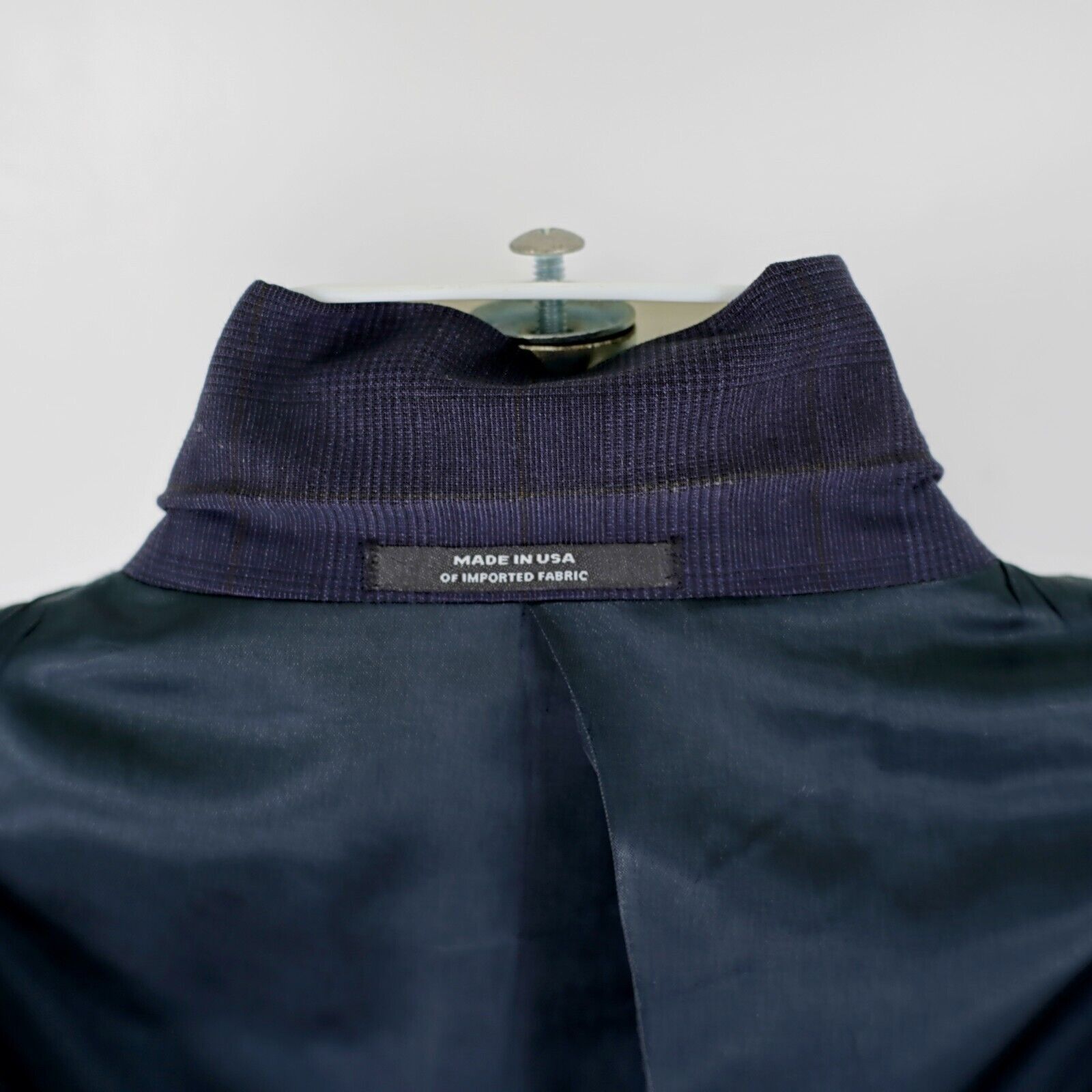 Austin Reed Austin Reed Wool Blue Glen Plaid Suit 42L 37/32 W/ Brown Win Size 42L - 13 Thumbnail