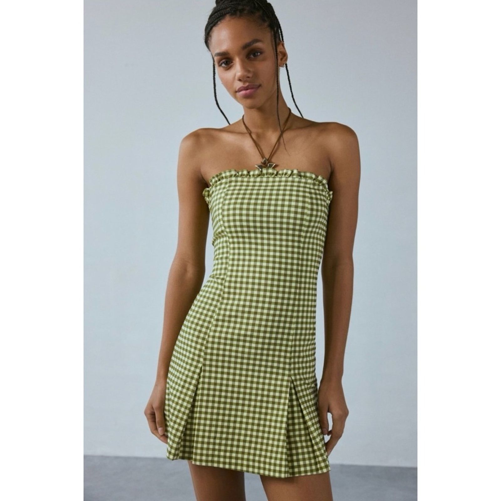Urban Outfitters Urban Outfitters Margot Strapless Drop Waist Gingham Dress M Size M / US 6-8 / IT 42-44 - 13 Thumbnail