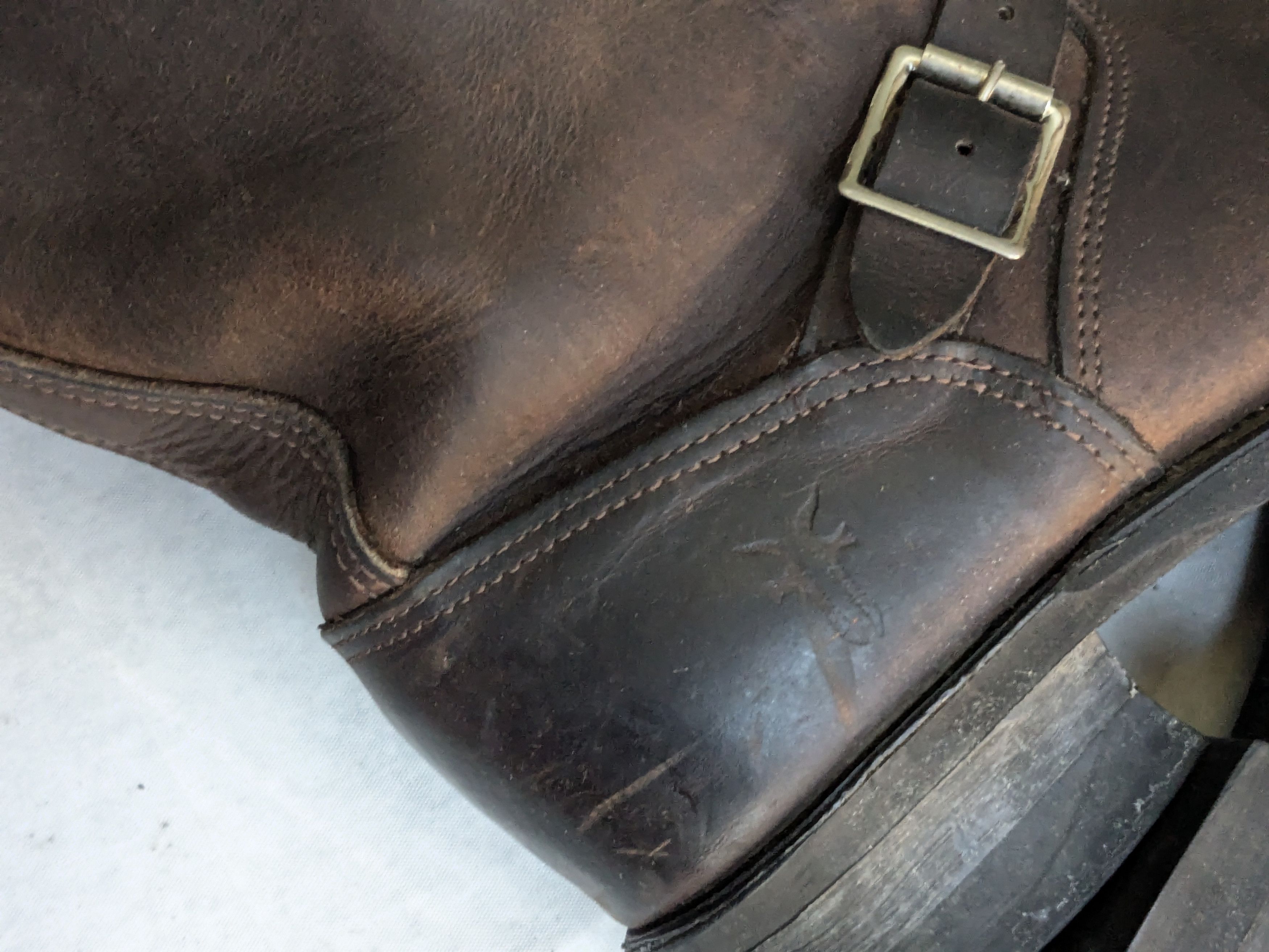Frye Frye Harness Brown Leather 10.5 M Leather Buckle Punk Size US 10.5 / EU 43-44 - 12 Thumbnail