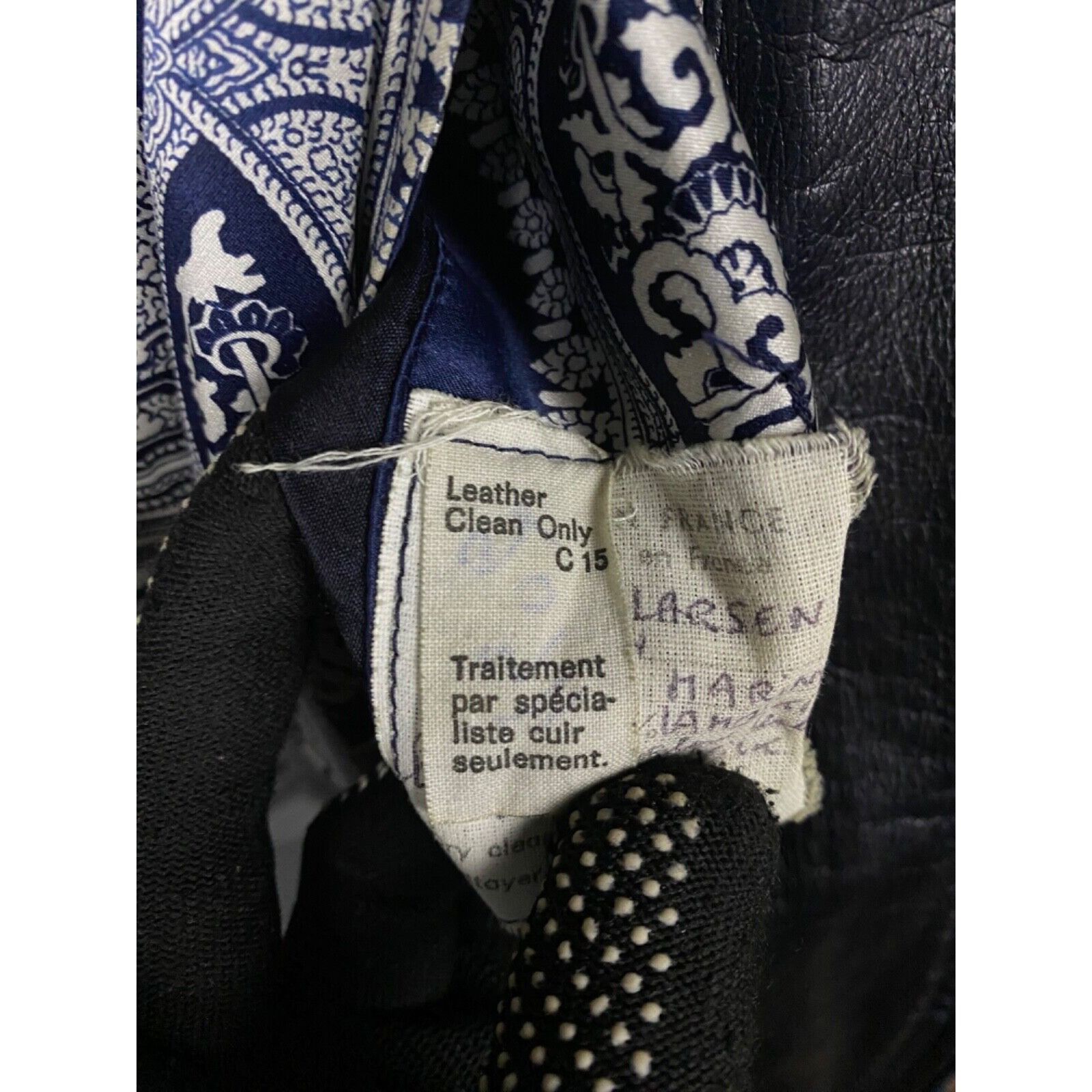 Zilli Zilli Men's Blue Leather Silk Paisley Lining Bomber Jacket S Size US L / EU 52-54 / 3 - 13 Thumbnail