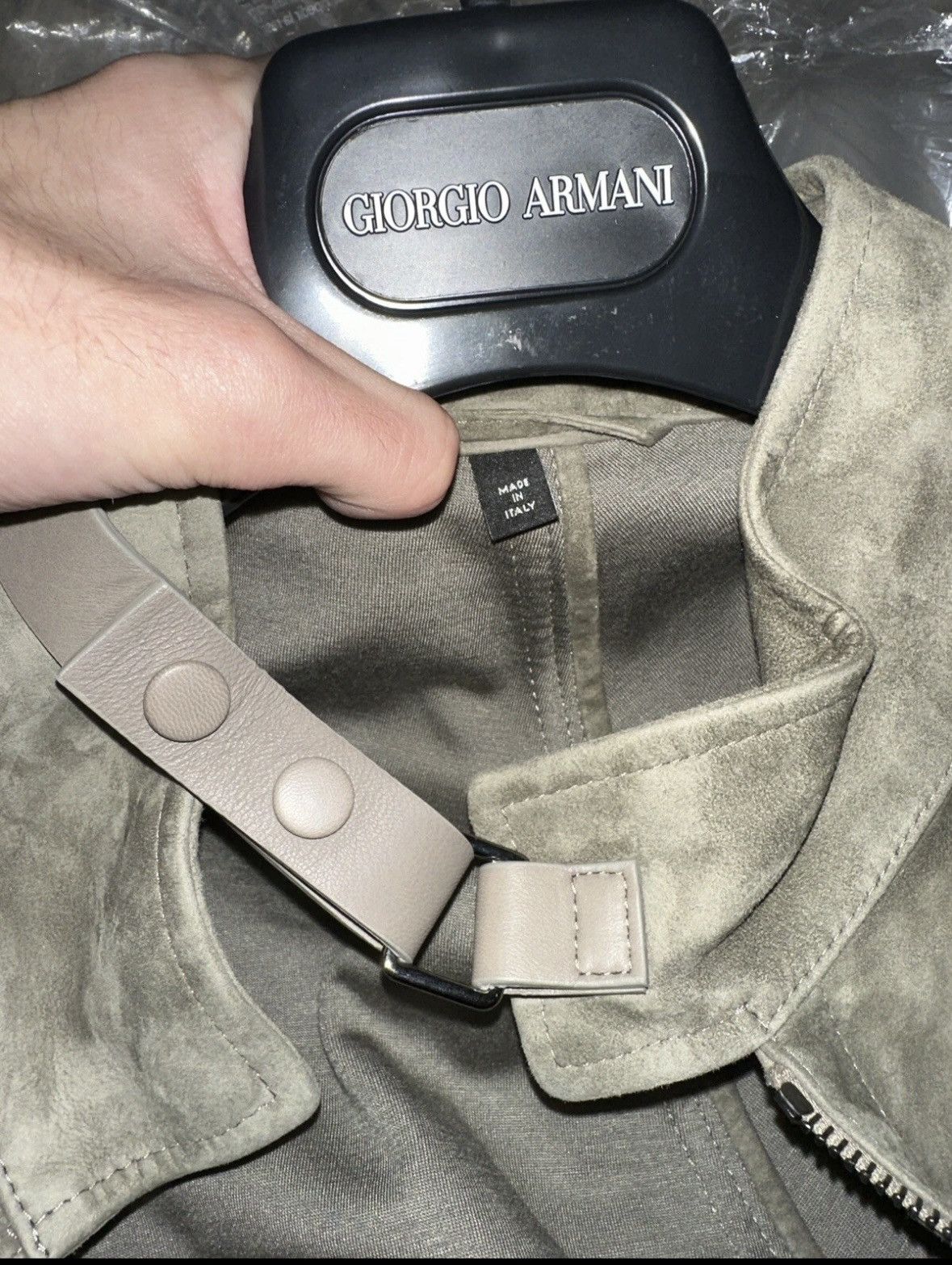Giorgio Armani Giorgio Armani Blouson Jacket Leather Suede Material Size US M / EU 48-50 / 2 - 4 Thumbnail