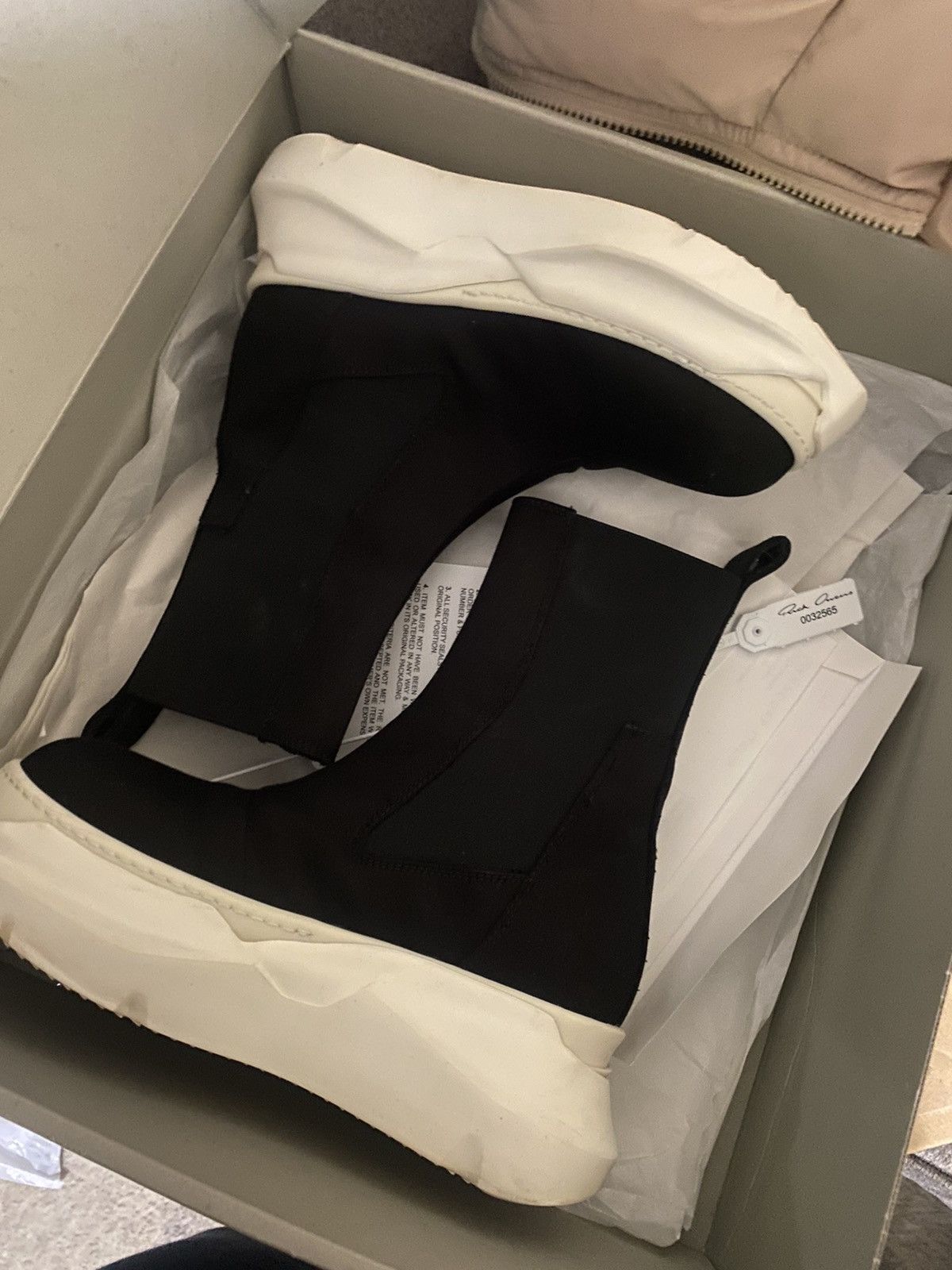 image of Rick Owens Drkshdw Beatle Abstract Boots in Black, Men's (Size 5)