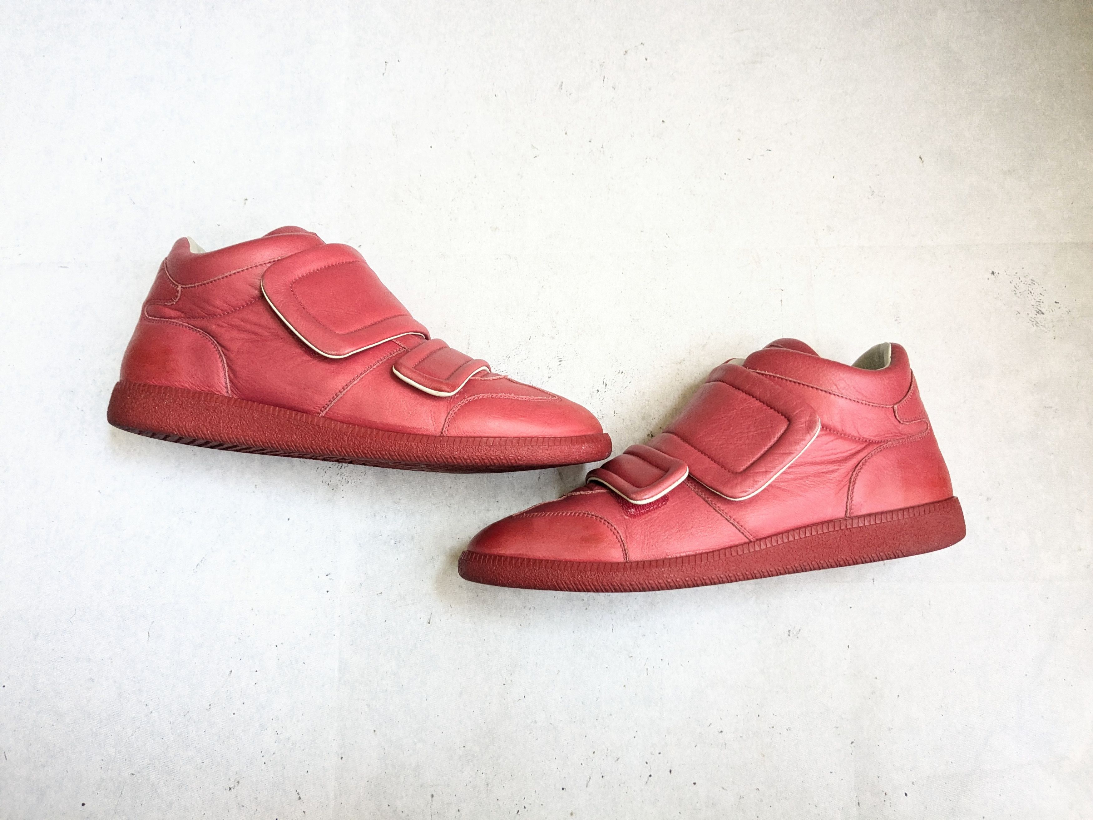 Maison Margiela Maison Margiela Clinic Sneakers Red 11 44 Mid Tops Leather Size US 11 / EU 44 - 1 Thumbnail