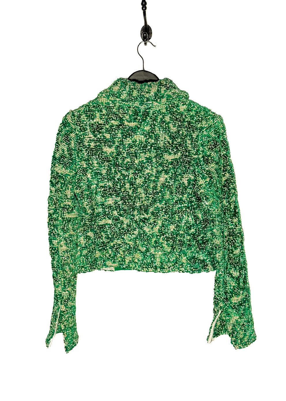 Bottega Veneta Bottega Veneta 2021 Green Abstract Chenille Bouclé Jacket Size XS / US 0-2 / IT 36-38 - 3 Thumbnail