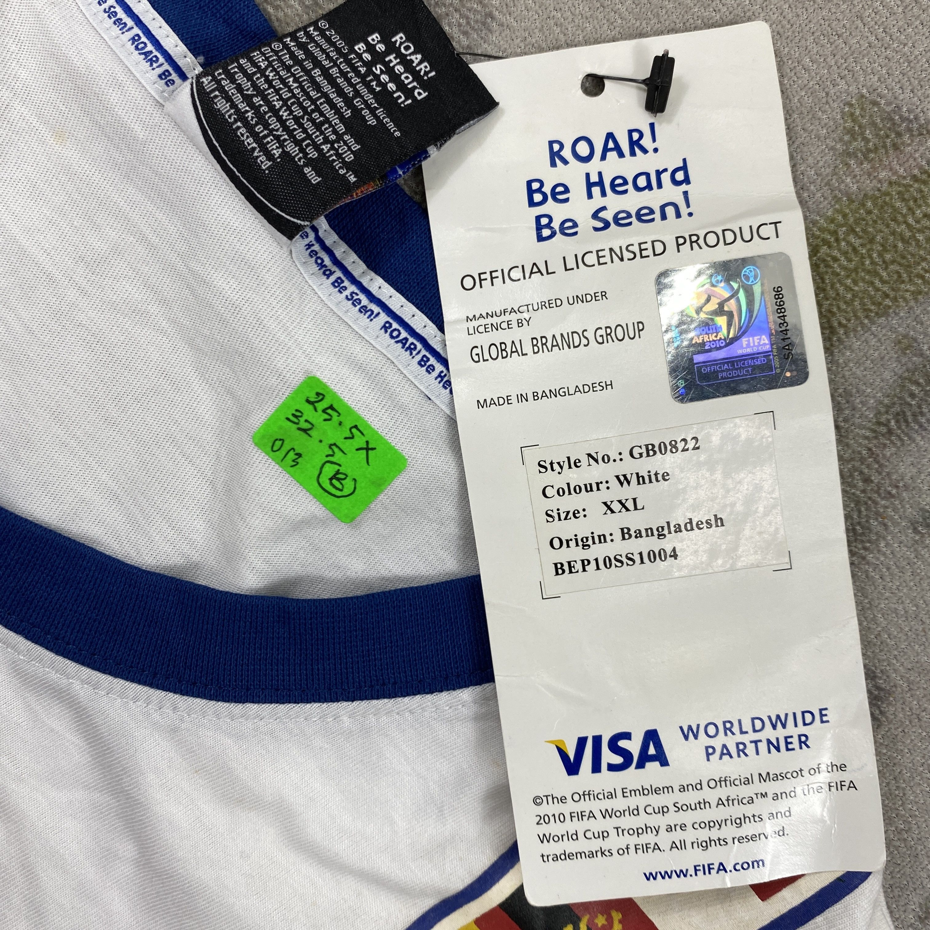 Japanese Brand Vintage South Africa Fifa World Cup 2010 T-Shirt -B013 Size US XXL / EU 58 / 5 - 8 Thumbnail