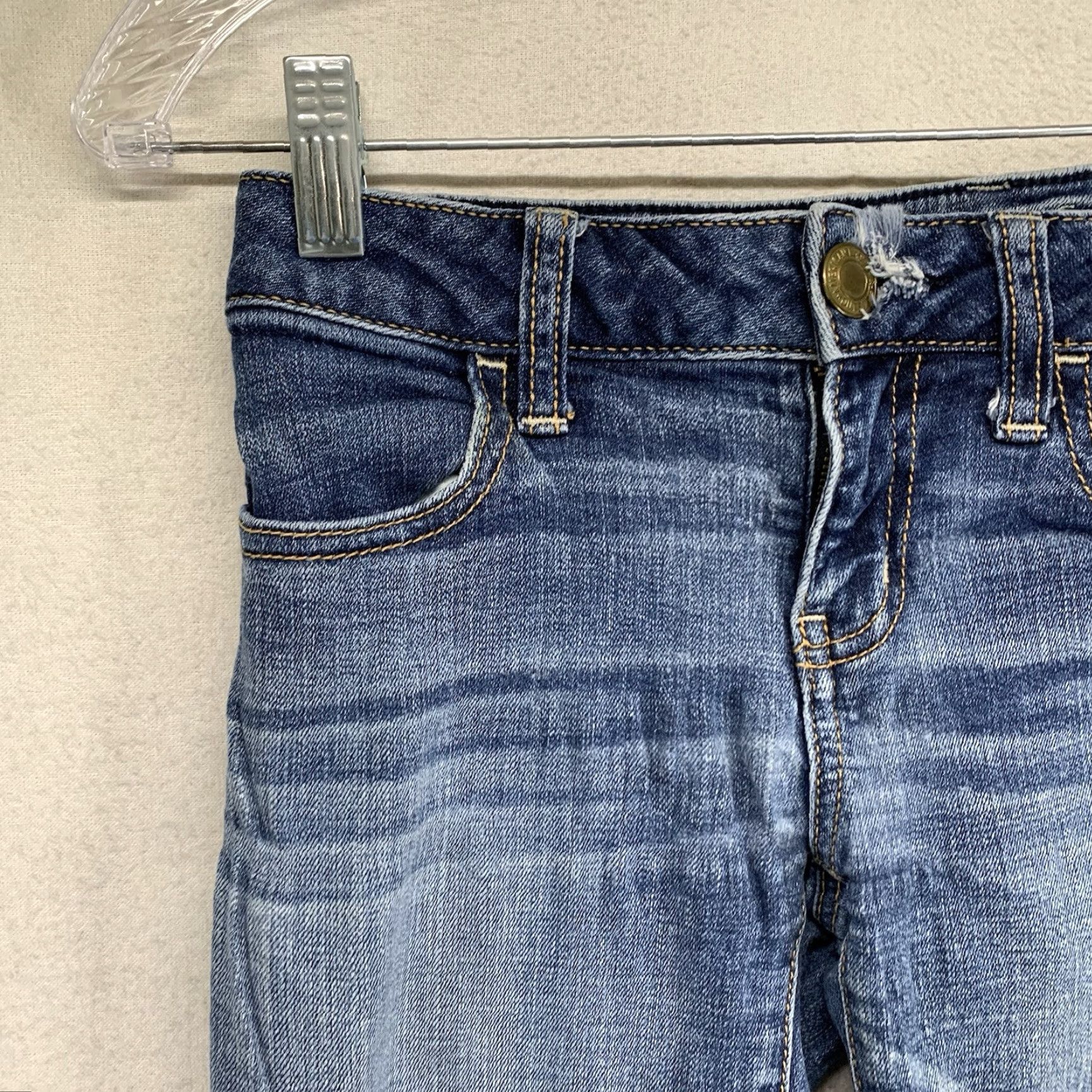 American Eagle Outfitters American Eagle Jeans Women's 2 Long Medium Blue Denim Super Stretch Jegging Size 26" / US 2 / IT 38 - 7 Thumbnail