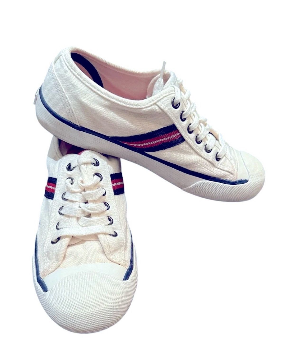 Designer × Tommy Hilfiger Tommy Hilfiger Flag Logo White Women's Sneakers Shoes Sz 6M Size US 6 / IT 36 - 3 Thumbnail