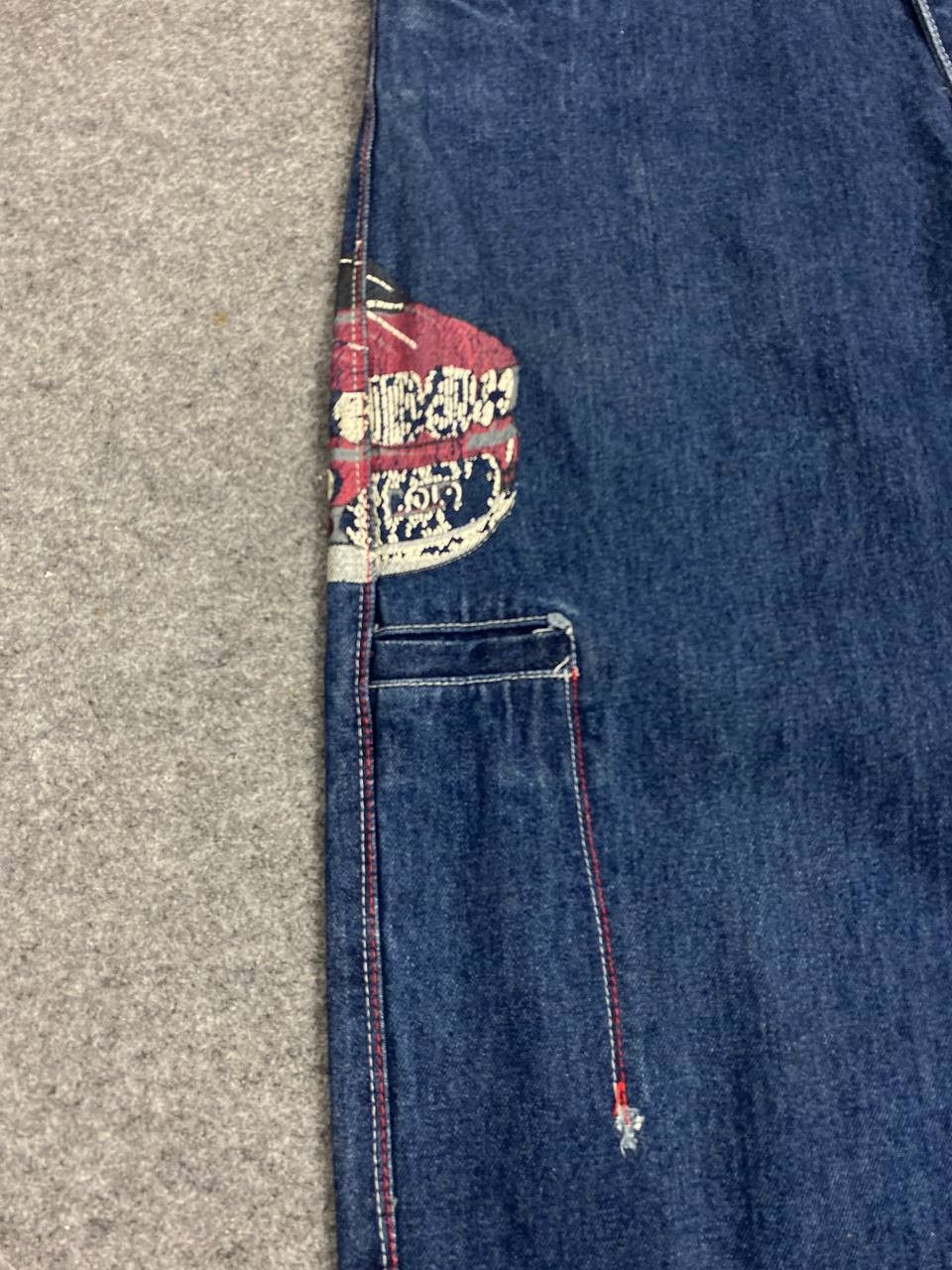 JNCO vintage school of hard knocks baggy denim embroided Size US 33 - 10 Thumbnail