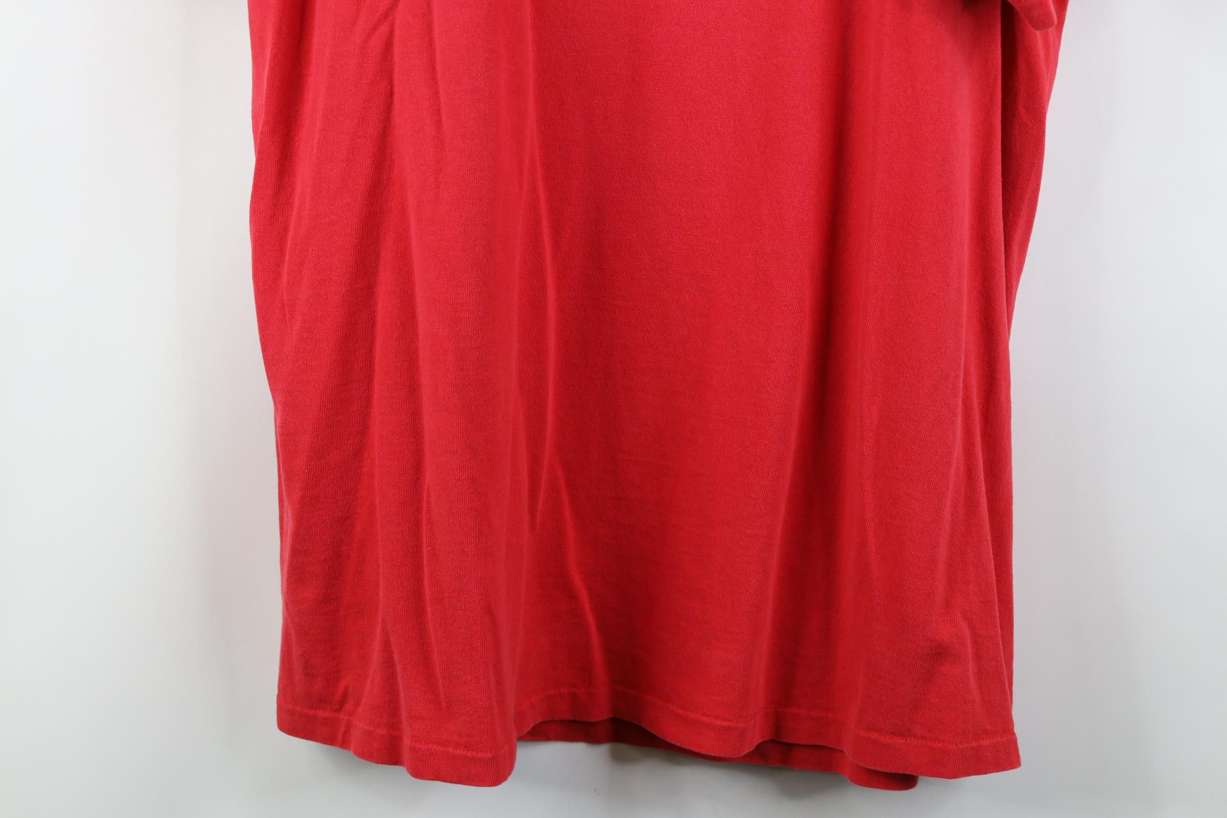 Vintage Vintage 90s Spell The Ohio State University T-Shirt Red USA Size US XL / EU 56 / 4 - 15 Thumbnail