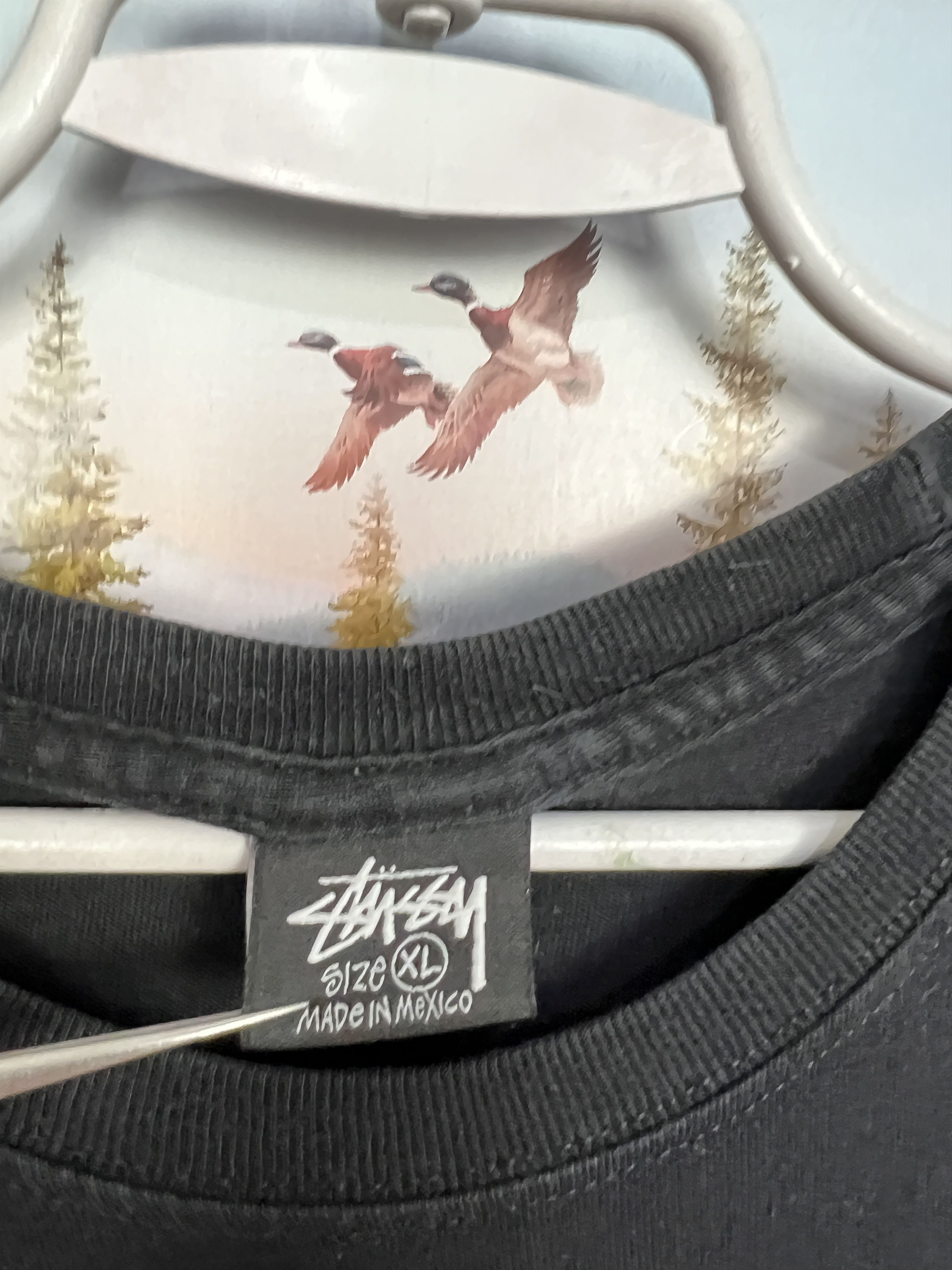 Vintage Vintage Stussy Iridescent Dice Tee Over Print Big Logo Shirt Size US XL / EU 56 / 4 - 7 Thumbnail