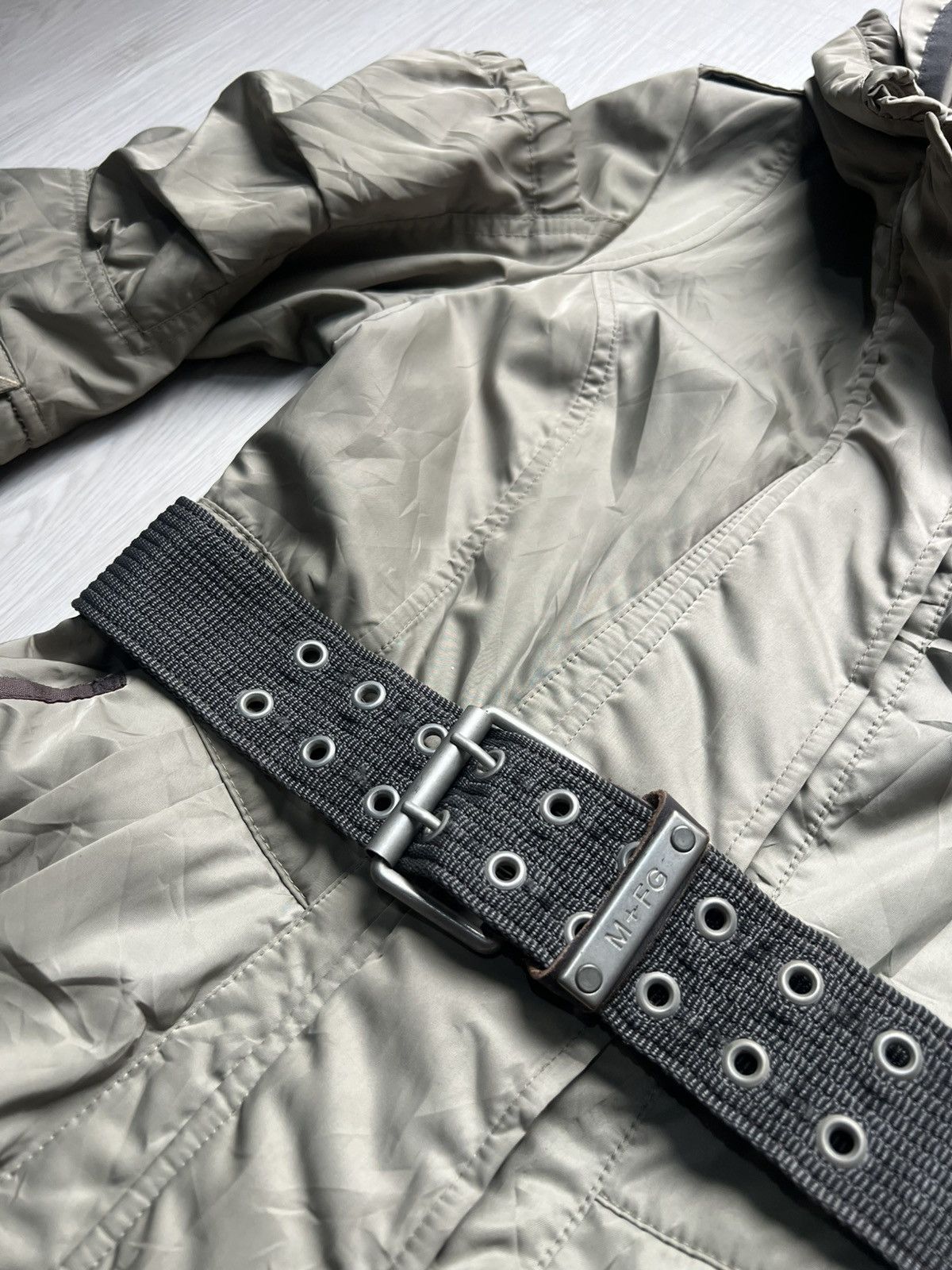 Marithe + Francois Girbaud Marithe Francois Girbaud Belted Military Bondage Jacket Size US M / EU 48-50 / 2 - 7 Thumbnail
