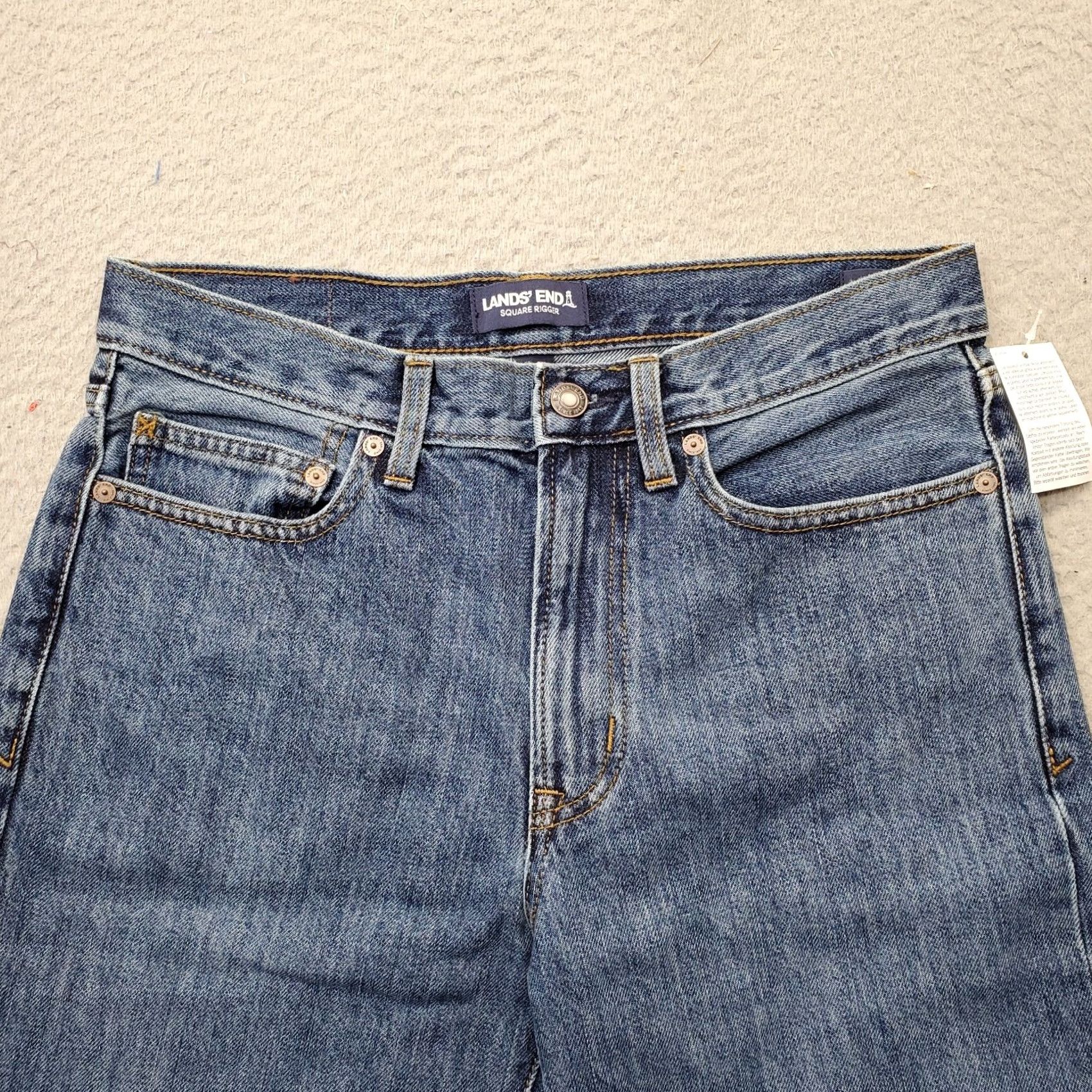 Lands' End Lands' End Jeans: Mens Size 30 Blue Denim Straight Leg 5-Pocket Regular Fit NWOT Size US 30 / EU 46 - 6 Thumbnail