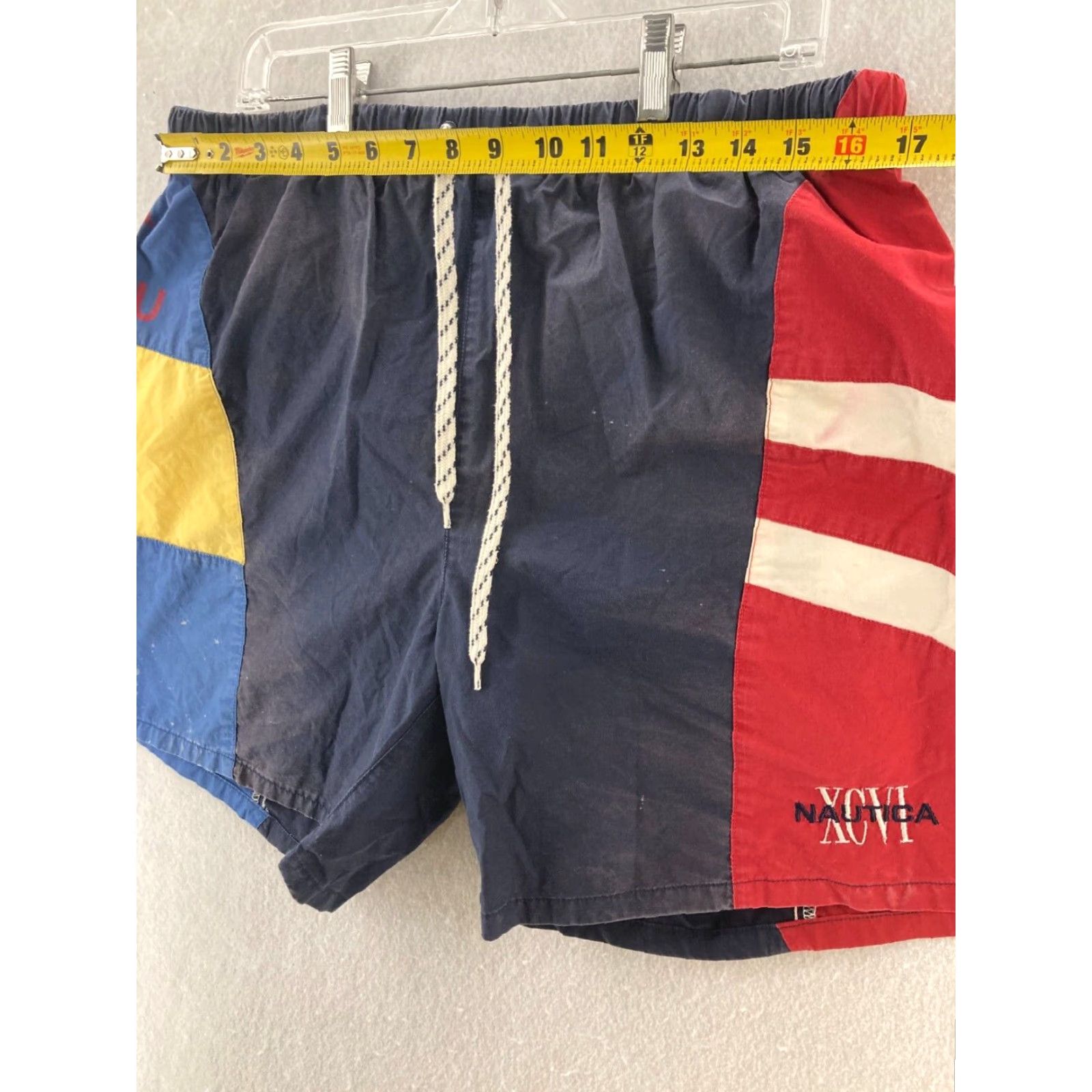Nautica Nautica Swim Trunks Mens Large Surfing Beach Swimming Ocean Vacation VINTAGE Trunks Men's Red Nylon Bottom" Size US 33 - 2 Thumbnail