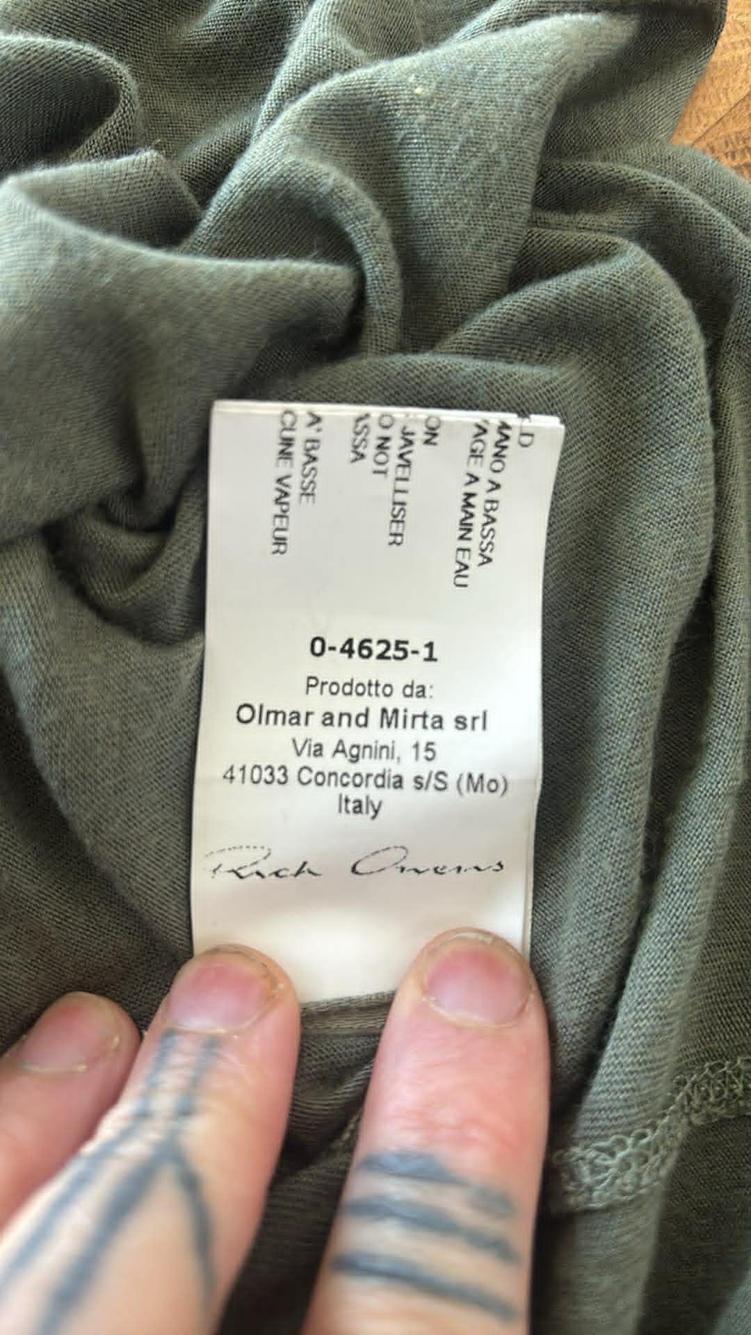 Rick Owens Rick Owens Mainline Basic Tee – Jade Green – Size S Size US S / EU 44-46 / 1 - 6 Thumbnail
