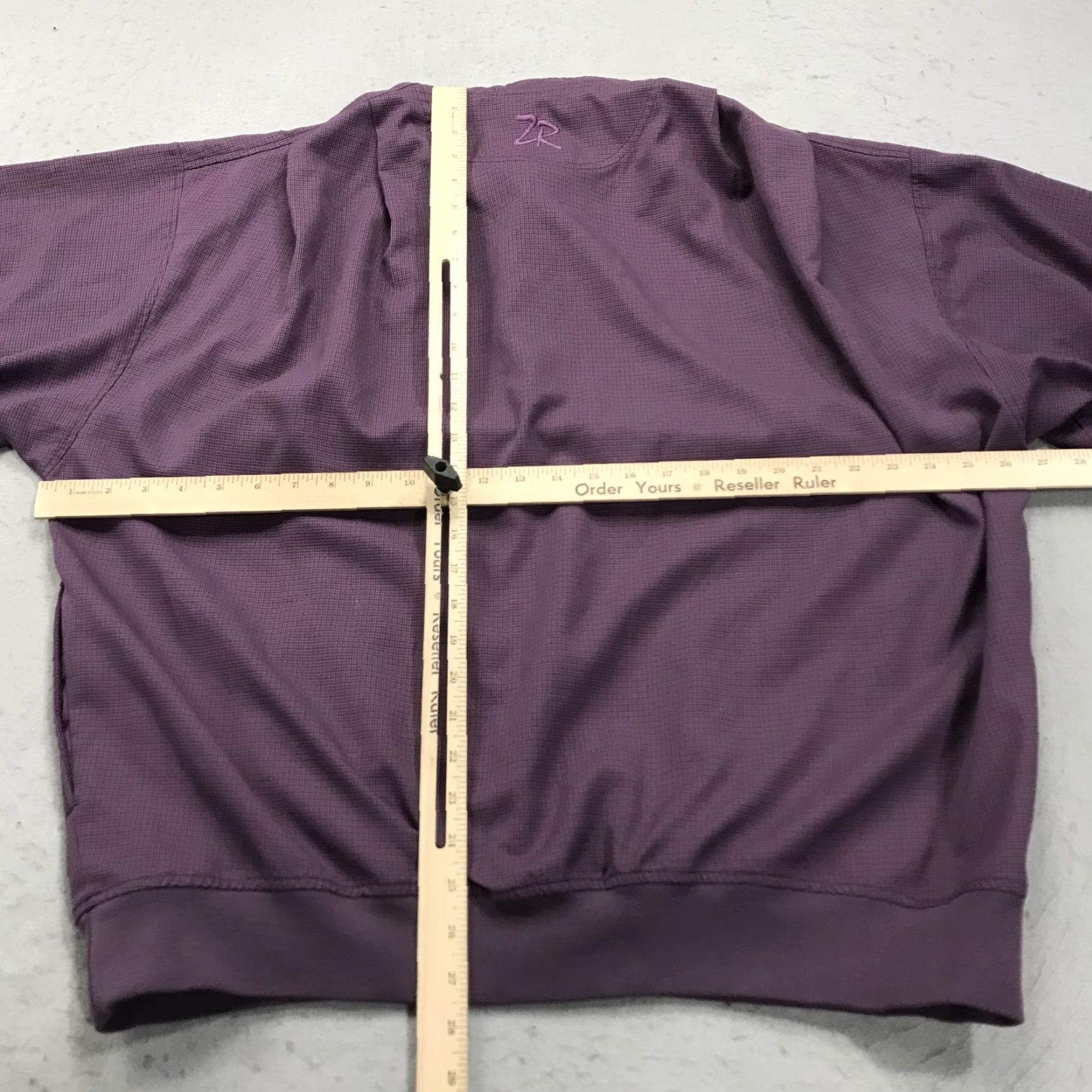 Vintage Cape Kidnappers Golf Jacket Mens Large Purple Check Zero Restriction Windbreaker Size US L / EU 52-54 / 3 - 7 Thumbnail