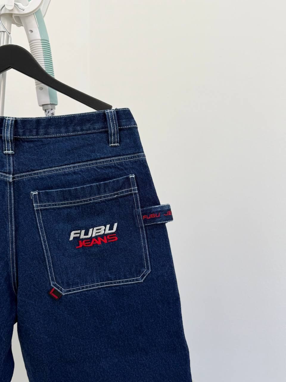 Fubu Vintage Y2K FUBU Baggy Blue Denim Shorts JNCO Style Size US 32 / EU 48 - 8 Thumbnail