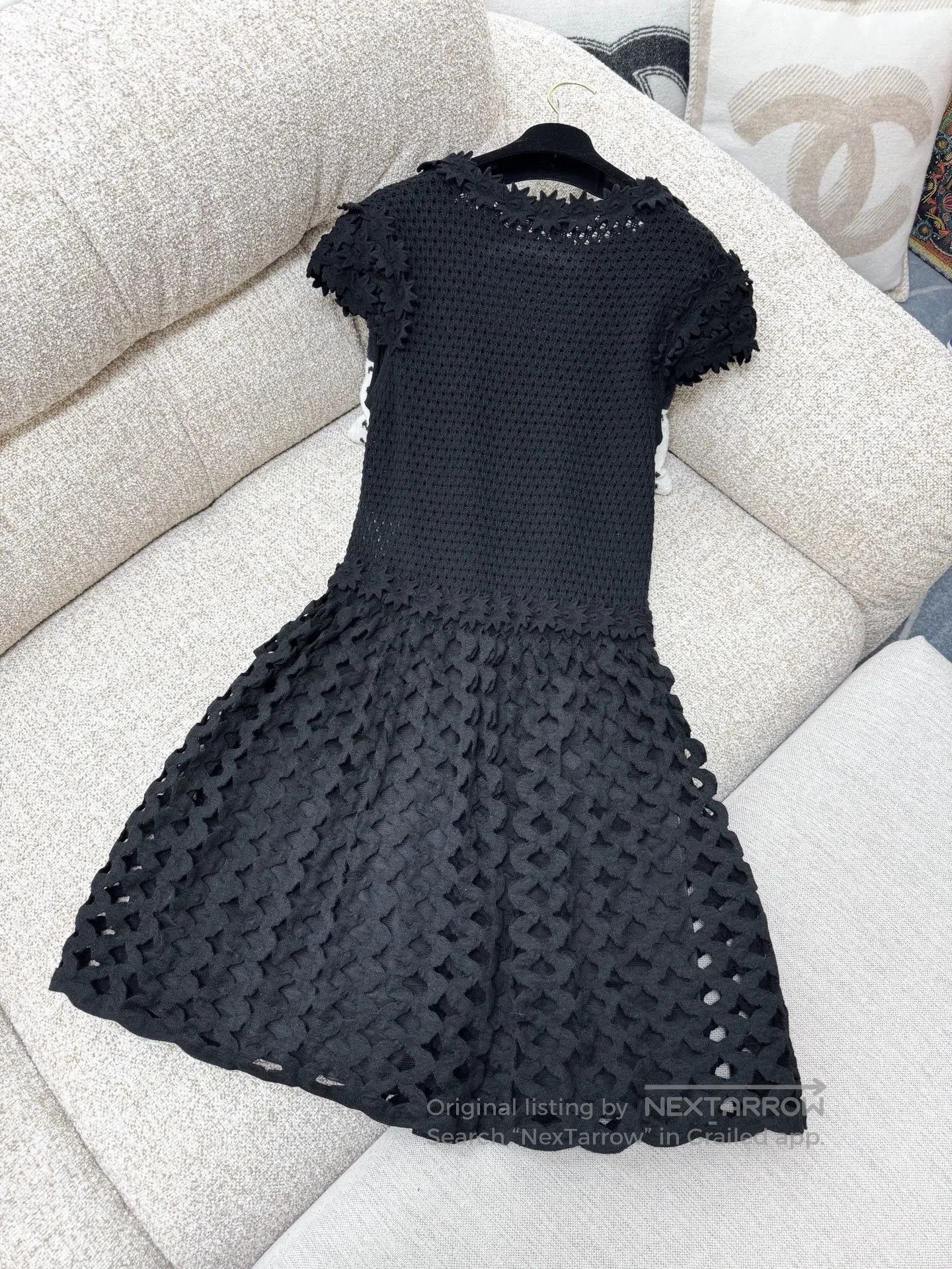 Chanel Chanel 17A Black Knit Dress. Size US M / EU 48-50 / 2 - 2 Thumbnail