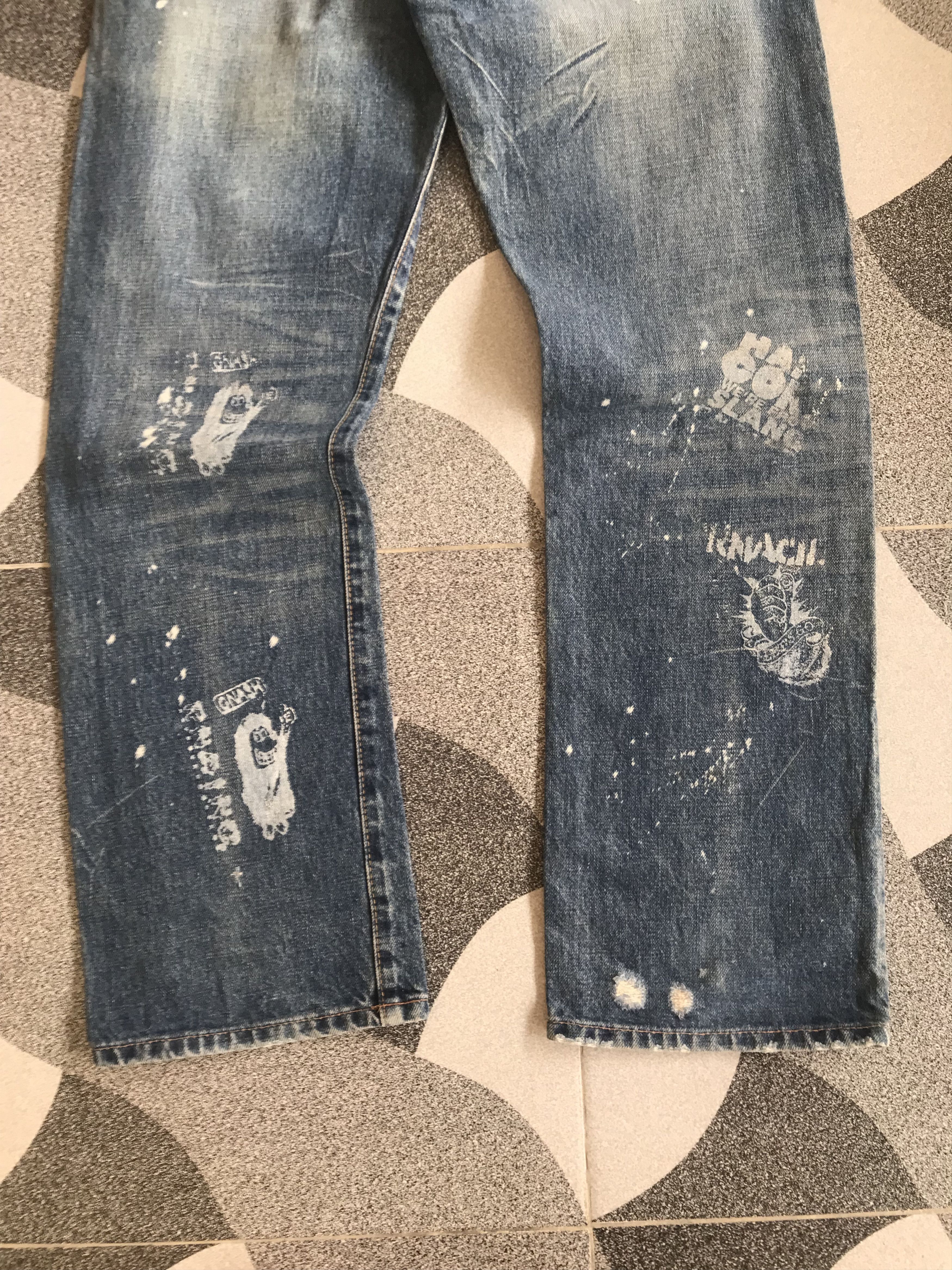 14th Addiction × 20471120 × Hysteric Glamour Y2K RNA Rancid Slash from Chaos Denim Size US 31 - 4 Thumbnail