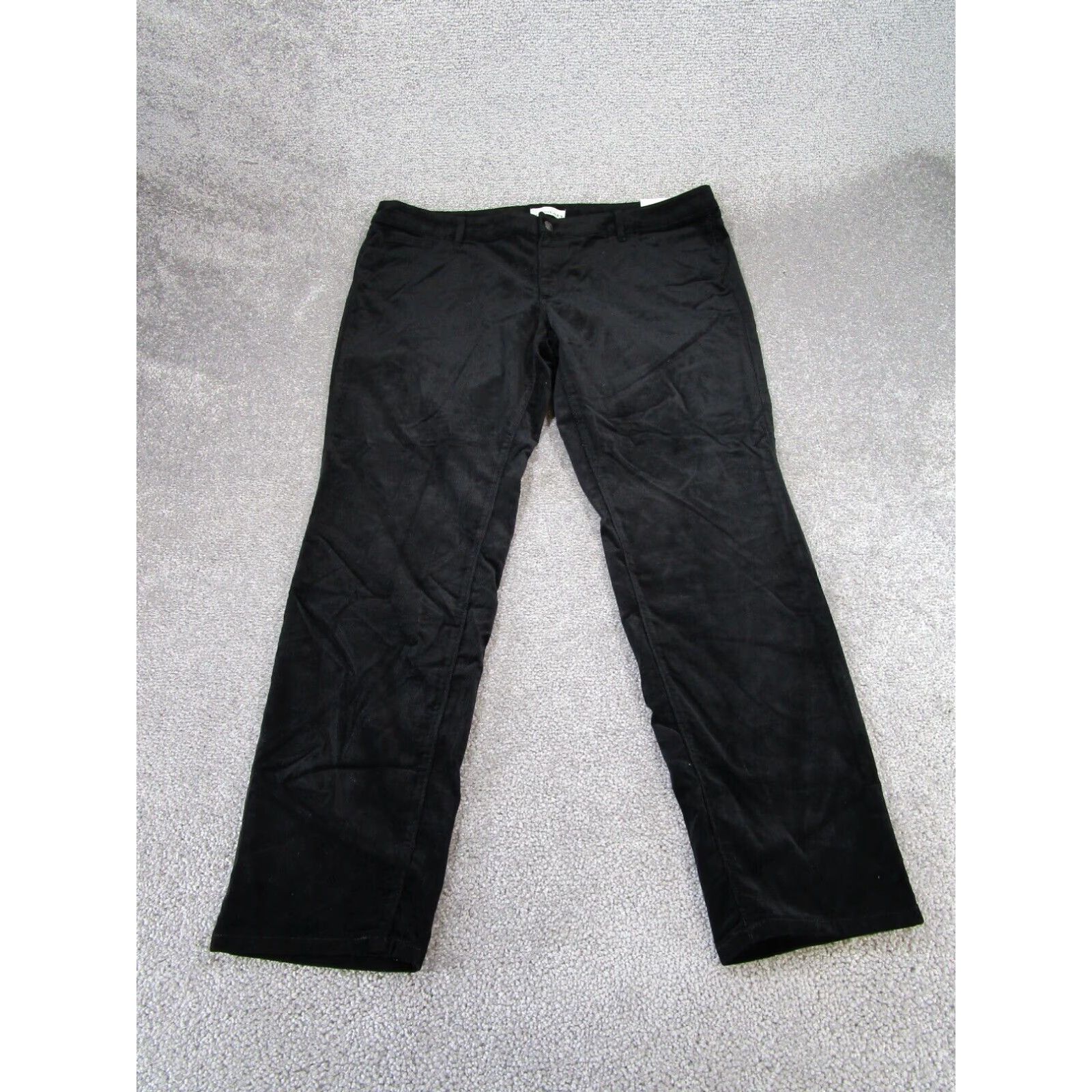 Loft LOFT Womens 34 Curvy Skinny Corduroy Black Pants Cotton Modal Size 24" / US 00 / IT 34 - 1 Thumbnail