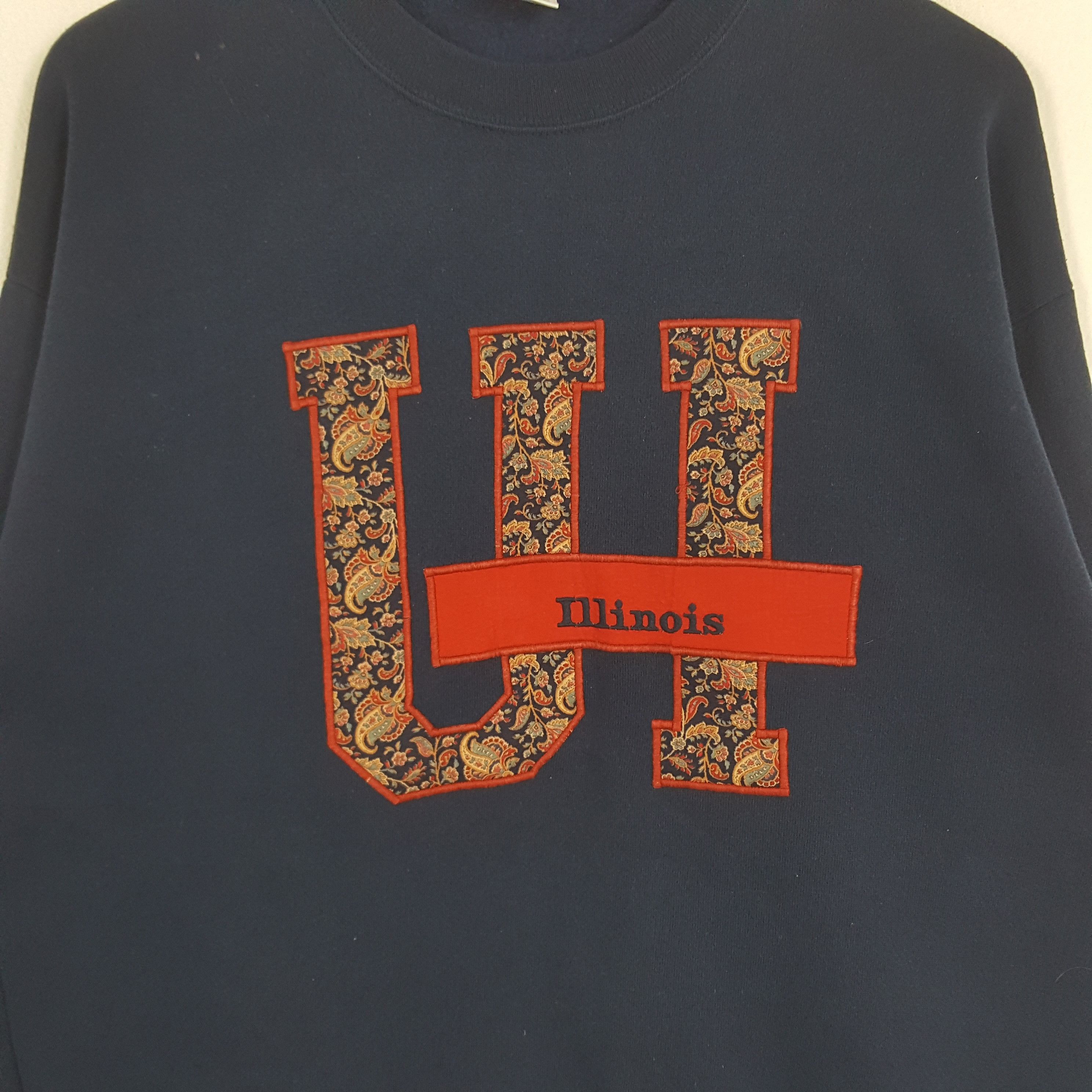 Jerzees × Vintage Vintage 90's University of Illinois Promotion Sweatshirt Size US M / EU 48-50 / 2 - 2 Thumbnail