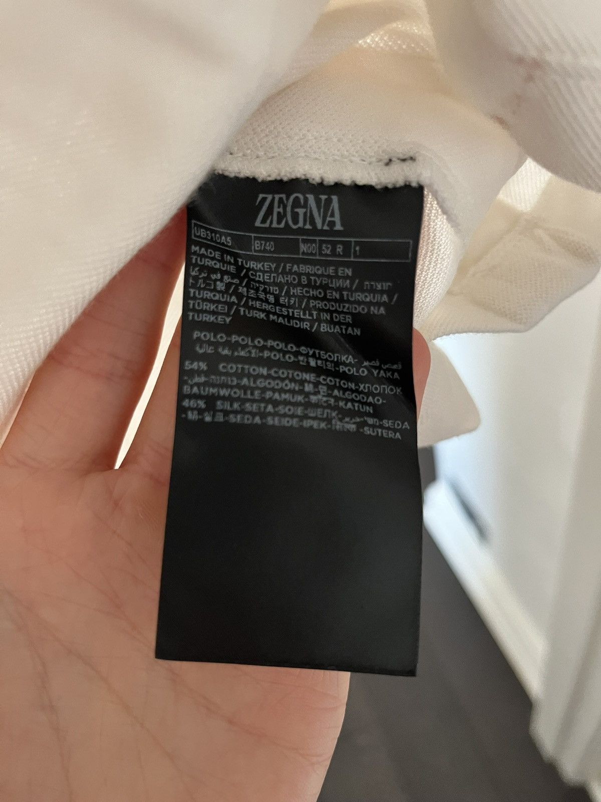Ermenegildo Zegna Zegna white cotton polo size large Size US L / EU 52-54 / 3 - 4 Thumbnail