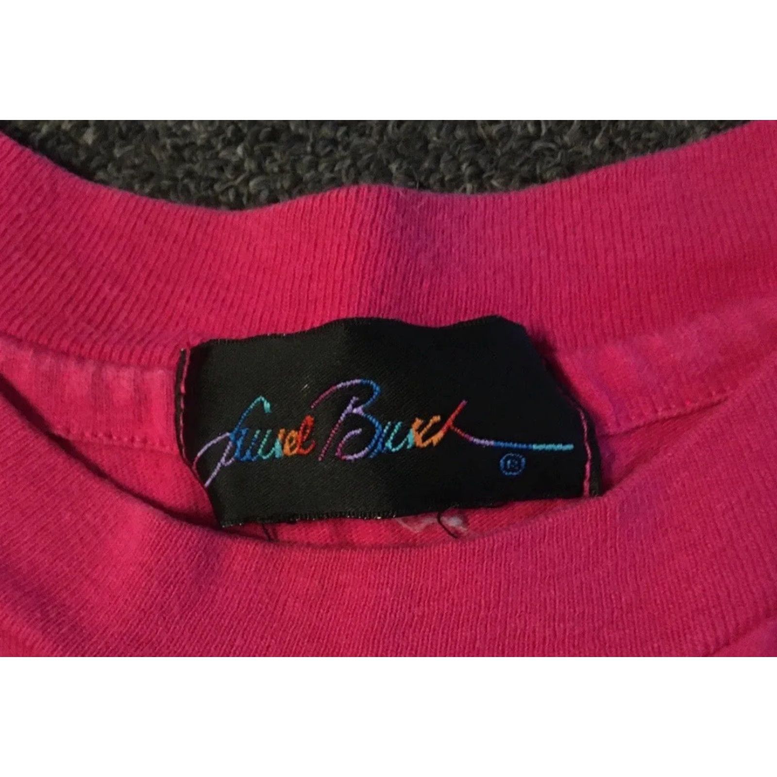 Vintage VINTAGE 90s Laurel Burch Abstract Cat Art Shirt M USA Single Stitch T-Shirt Short Sleeve Pink Men Size US M / EU 48-50 / 2 - 4 Thumbnail