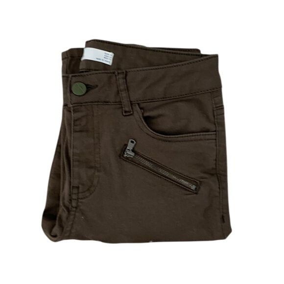 Zara Zara Military Green Topstitching & Zippered Details Skinny Size 27" / US 4 / IT 40 - 8 Thumbnail