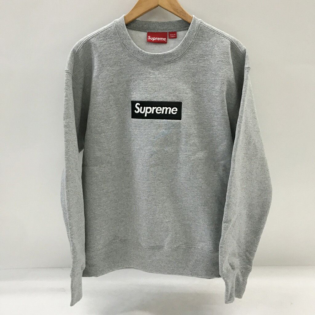 Supreme supreme heather grey box logo hoodie | Grailed