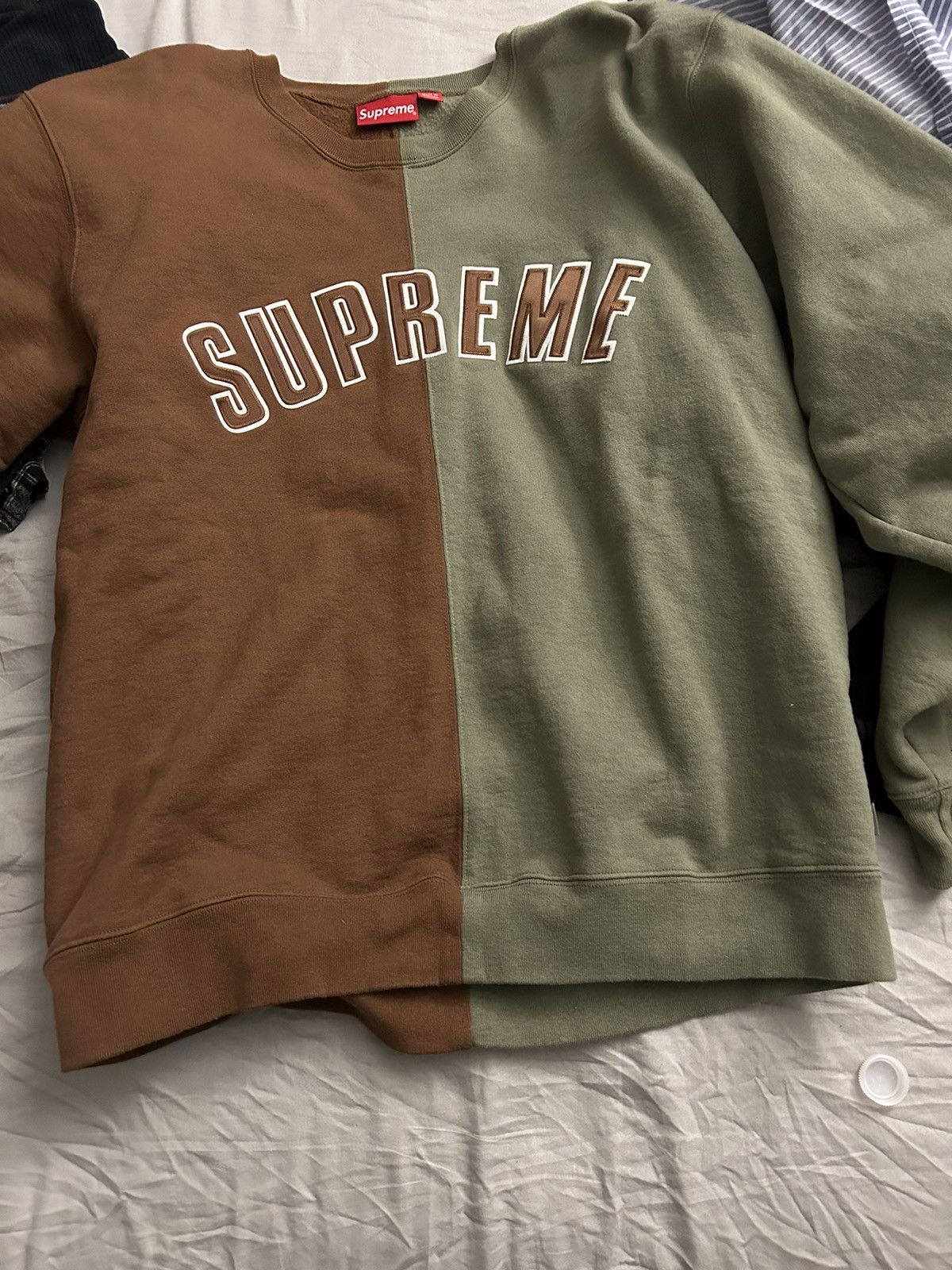 Supreme Split Pique Crewneck Black