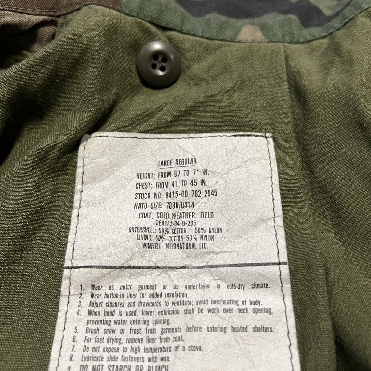 Cabelas × Vintage Vintage 80s Cabelas M65 Military Jacket Camouflage Woodland Size US L / EU 52-54 / 3 - 11 Thumbnail