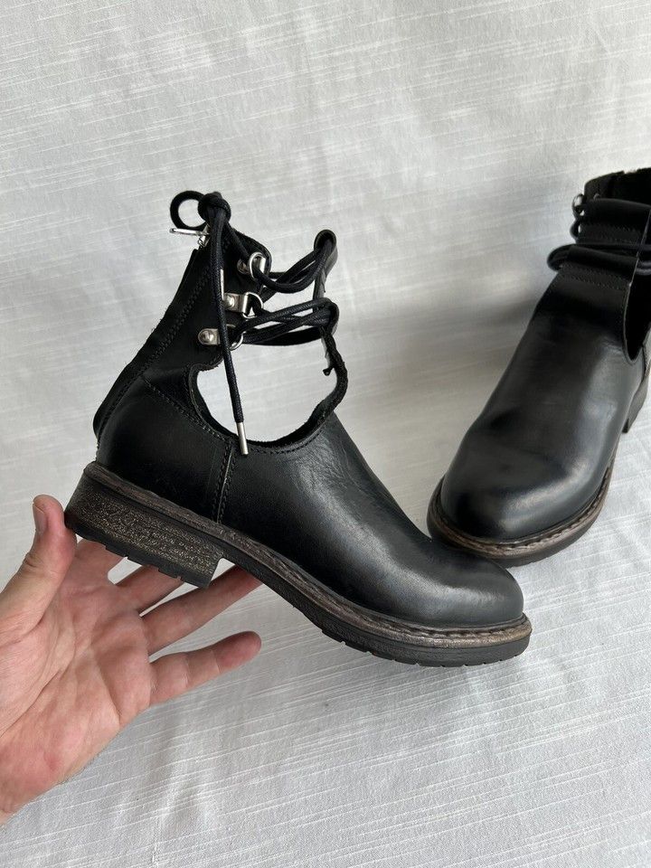 Diesel Diesel Leather Women's Shoes Boots Black Size 37 Size US 7 / IT 37 - 2 Thumbnail