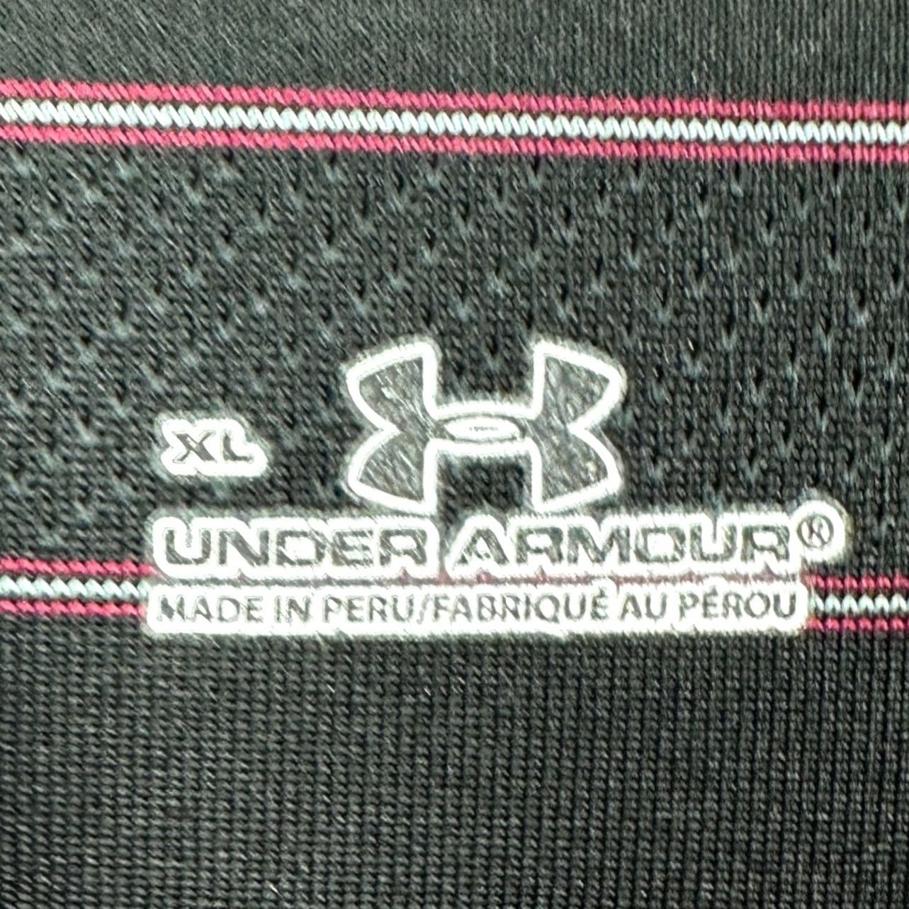 Under Armour Under Armour Polo Shirt Golf Polo Mens XL Black Pink Stripes Short Sleeve Logo Size US XL / EU 56 / 4 - 4 Thumbnail