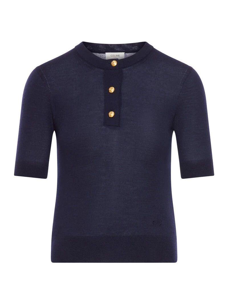 Celine CELINE Navy Wool Sweater New & Authentic Size XXS / US 00 / IT 34 - 1 Thumbnail