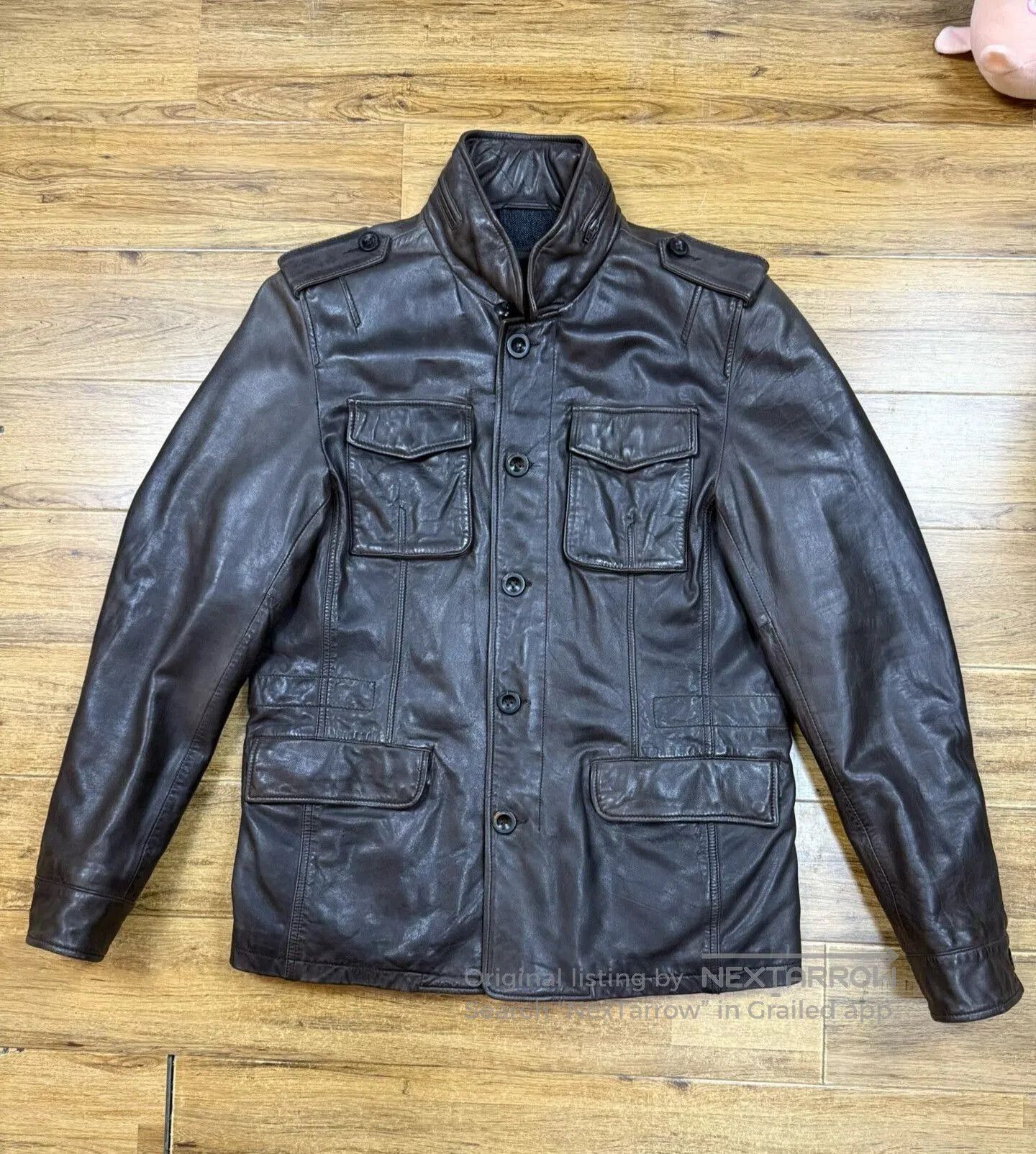 Vintage Genuine Leather M65 Style Jacket for Men. Size US M / EU 48-50 / 2 - 1 Thumbnail